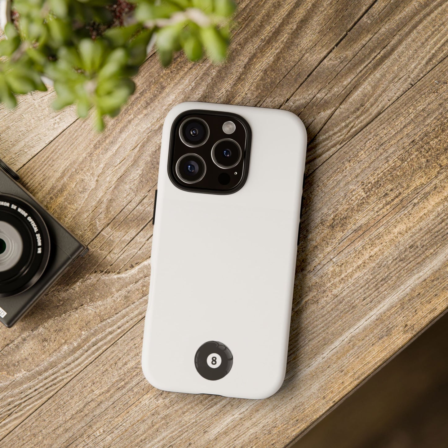 Small 8ball Centered Tough Case, amazing gifts for him, her White phone case
