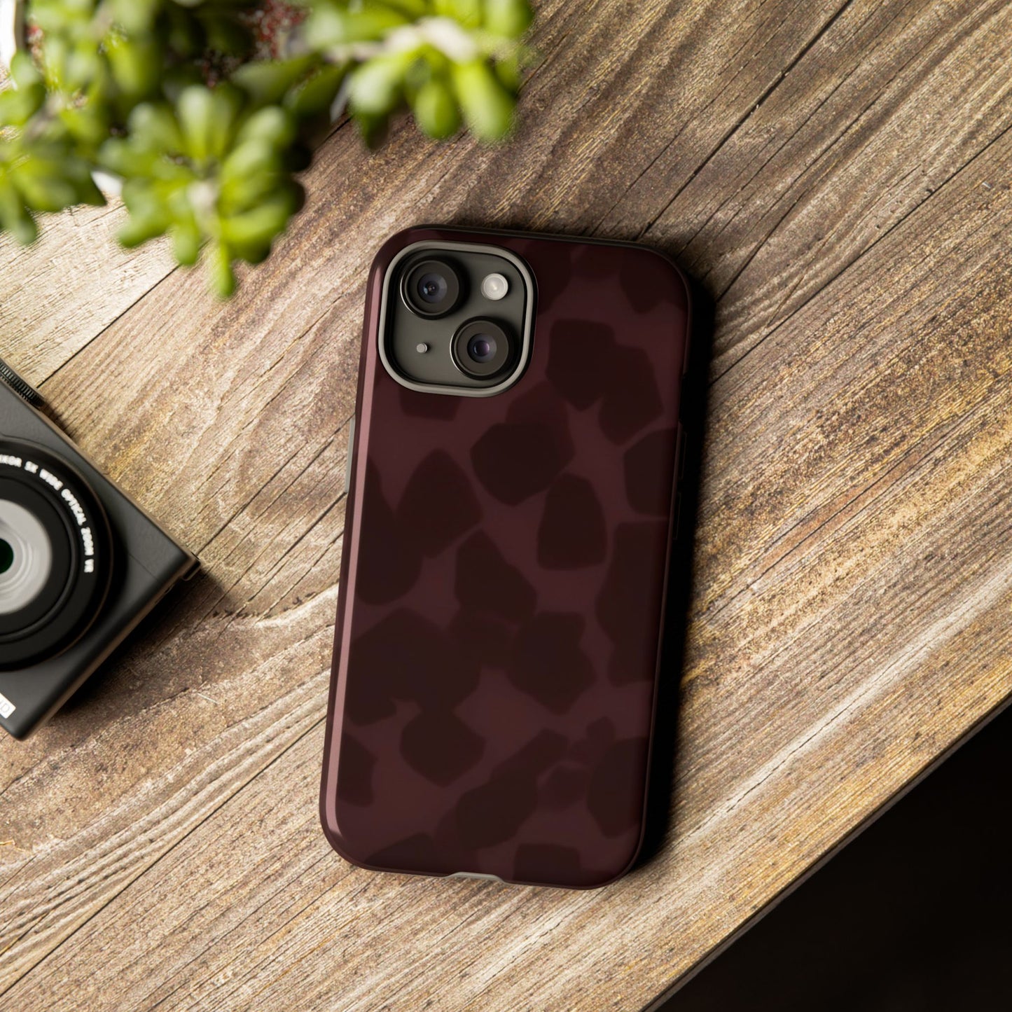Maroon Jumbo Tortoise shell Stylish Phone Cases, Durable Phone Cover, Cheetah Print Case, Trendy Mobile Accessories, Unique Gift Ideas