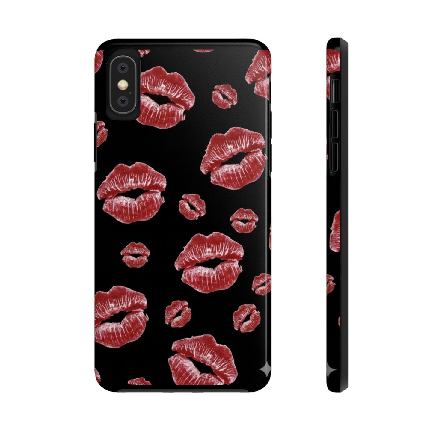 Kiss-Print Tough Phone Cases | Glamorous Protection, Unique Gift, Trendy Accessory, Valentine's Day, Stylish Gift for Her