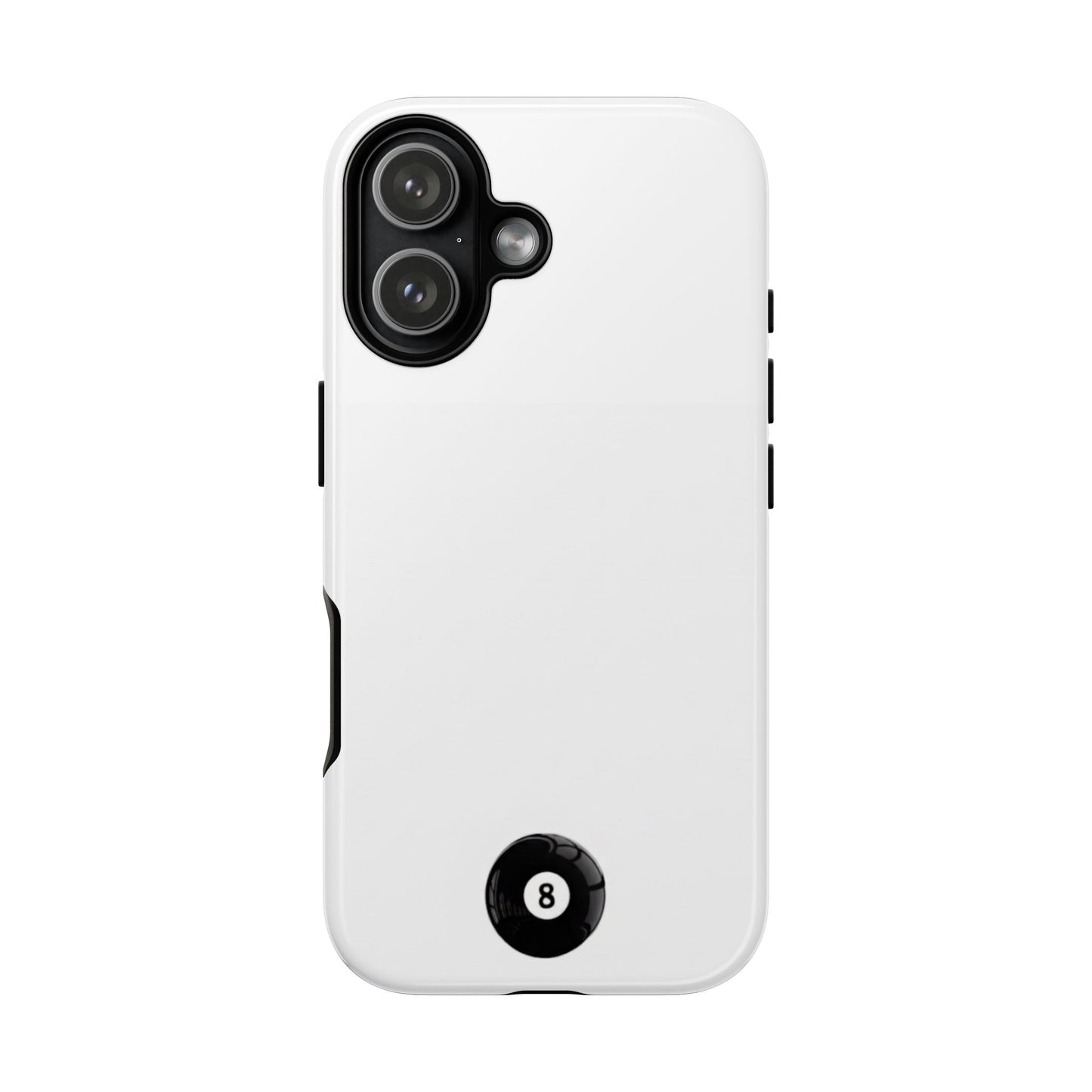 Small 8ball Centered Tough Case, amazing gifts for him, her White phone case