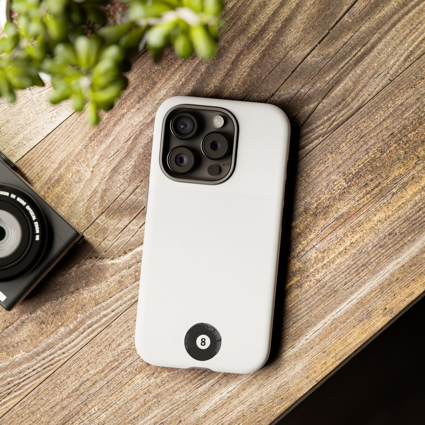 Small 8ball Centered Tough Case, amazing gifts for him, her White phone case