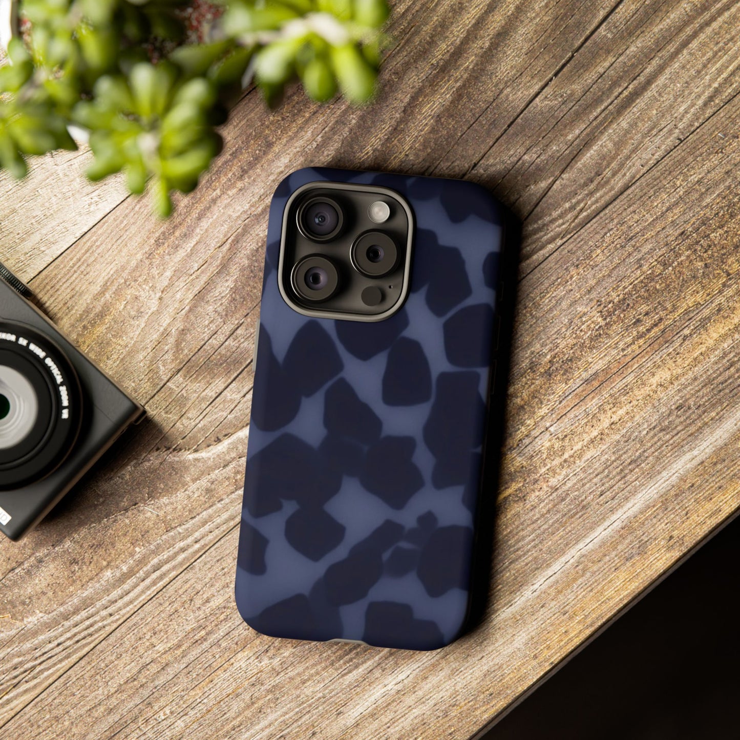 Jumbo Tortoise shell Navy Tuff Phone Case, Tough Cases with Sleek Modern Design for Protection, Gift for Tech Enthusiasts, Perfect for Any Occasion