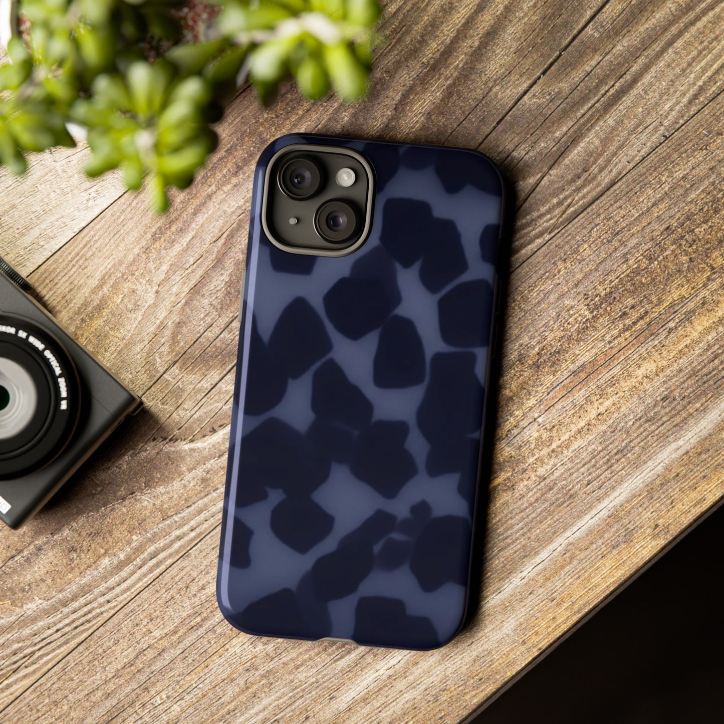 Jumbo Tortoise shell Navy Tuff Phone Case, Tough Cases with Sleek Modern Design for Protection, Gift for Tech Enthusiasts, Perfect for Any Occasion