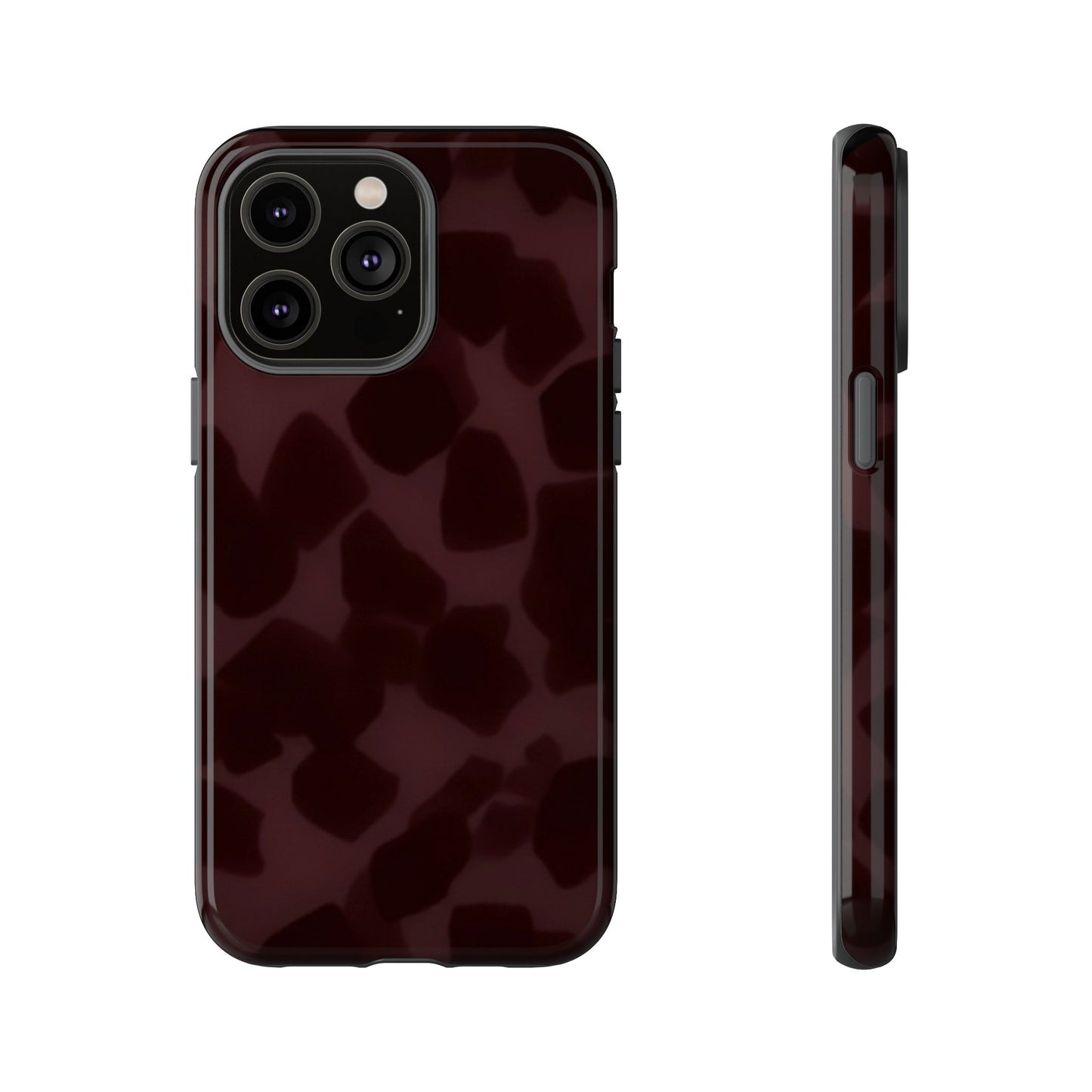 Maroon Jumbo Tortoise shell Stylish Phone Cases, Durable Phone Cover, Cheetah Print Case, Trendy Mobile Accessories, Unique Gift Ideas