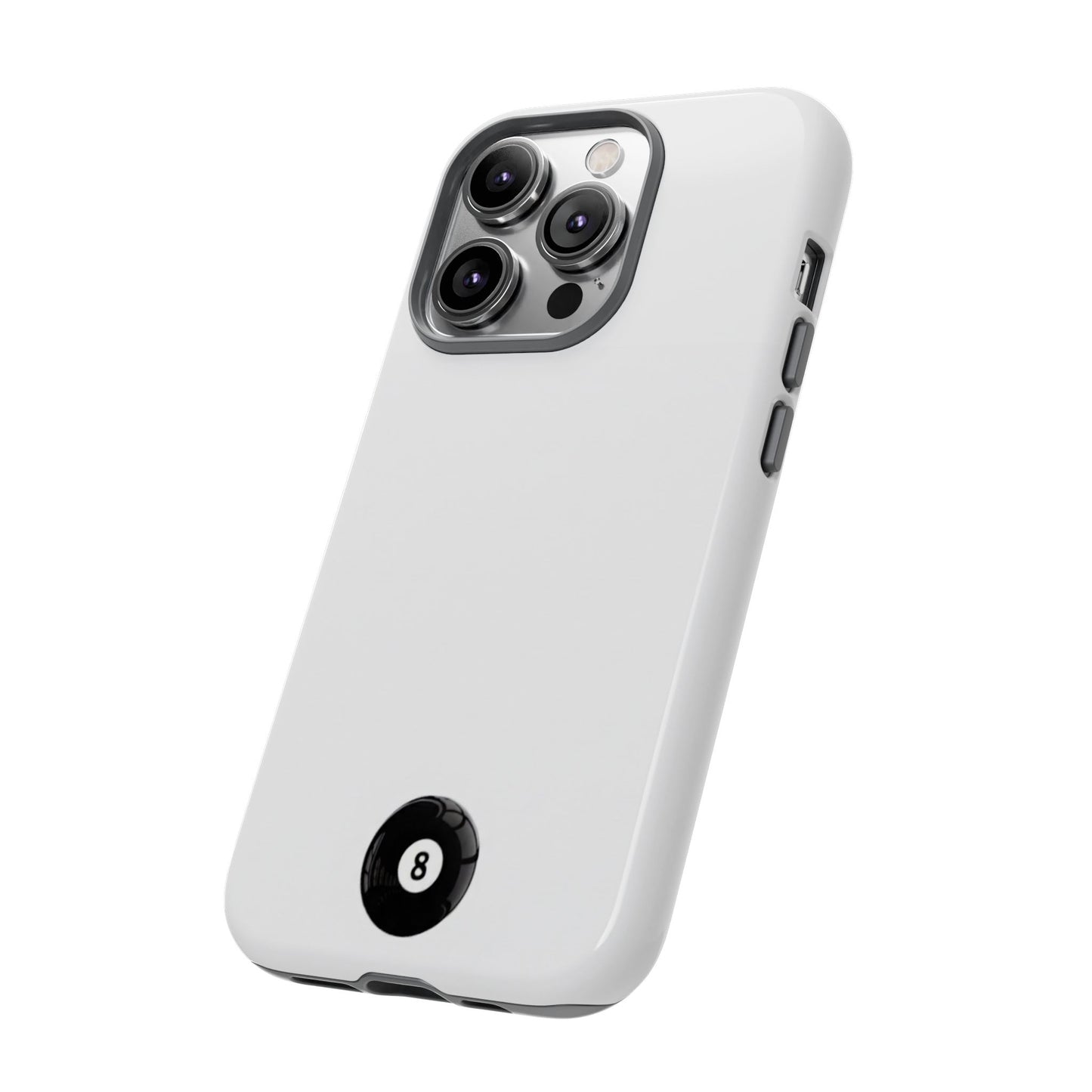 Small 8ball Centered Tough Case, amazing gifts for him, her White phone case