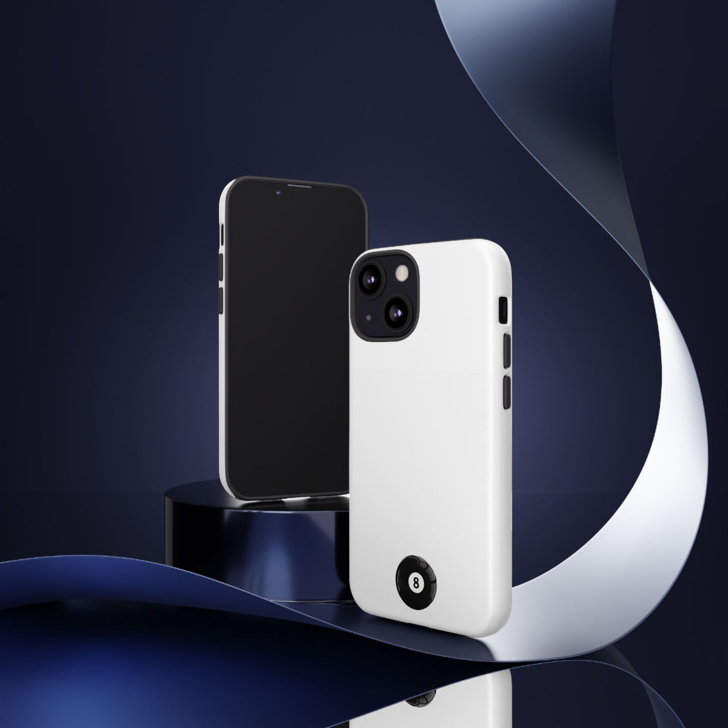Small 8ball Centered Tough Case, amazing gifts for him, her White phone case