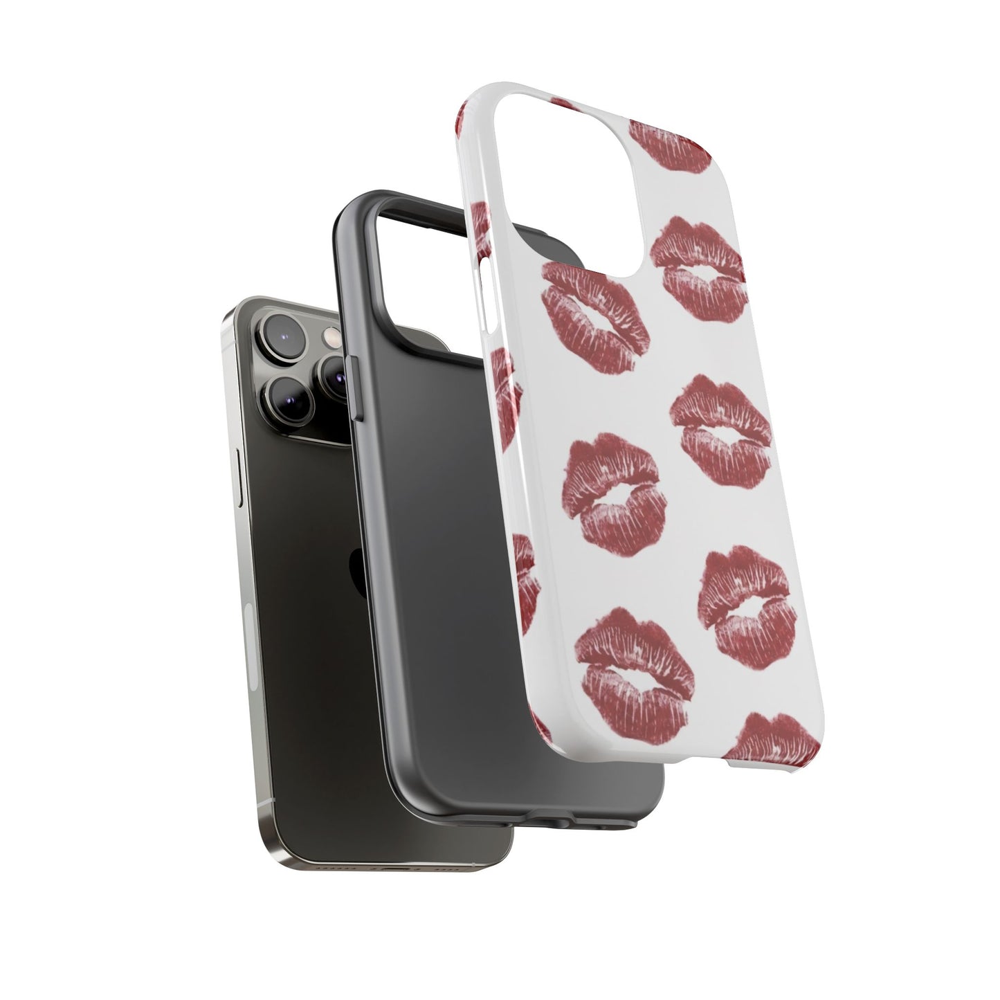 Kiss Mark Phone Case - Stylish Tough Cases for Couples, Valentine’s Day Gifts, Trendy Mobile Accessories, Chic Phone Covers