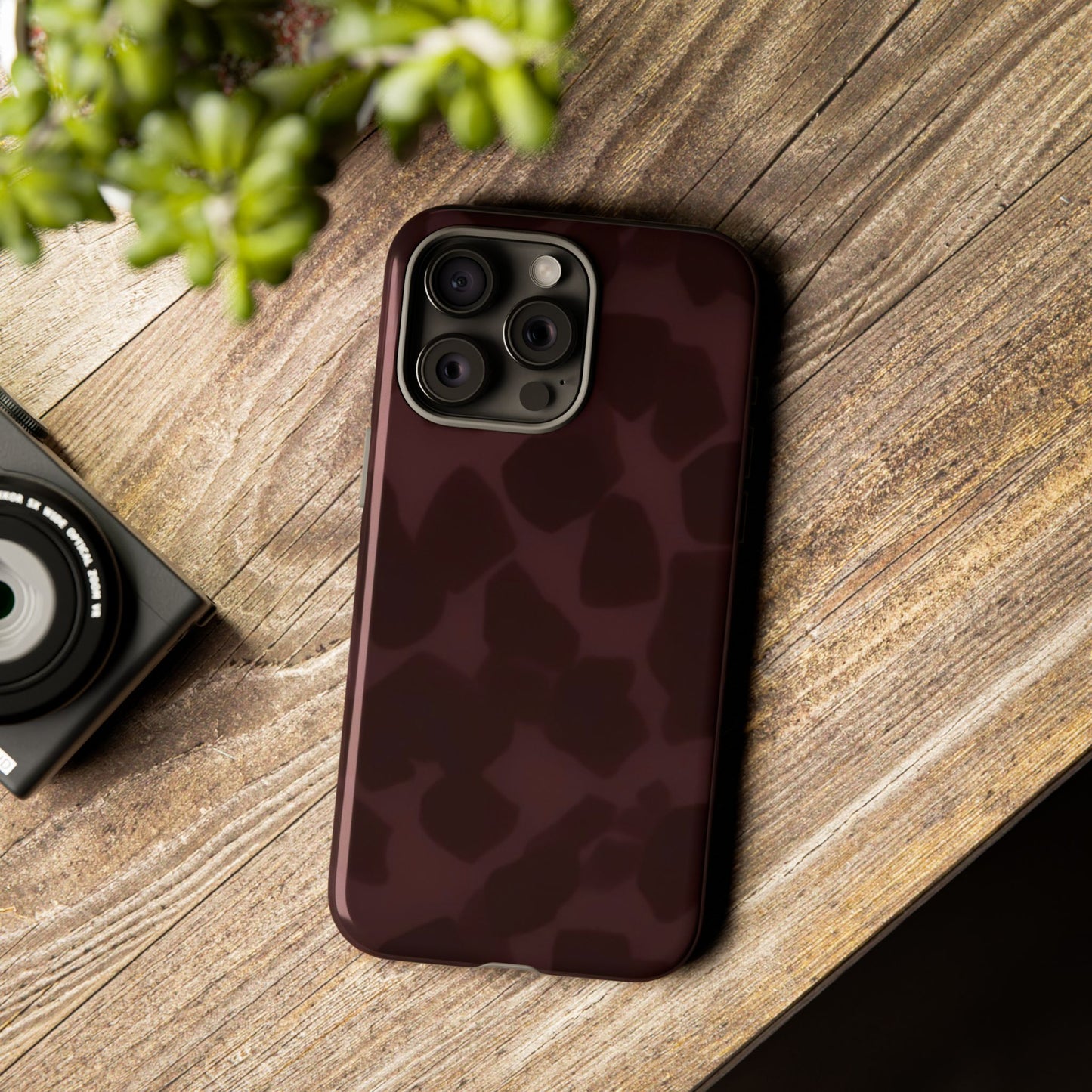 Maroon Jumbo Tortoise shell Stylish Phone Cases, Durable Phone Cover, Cheetah Print Case, Trendy Mobile Accessories, Unique Gift Ideas
