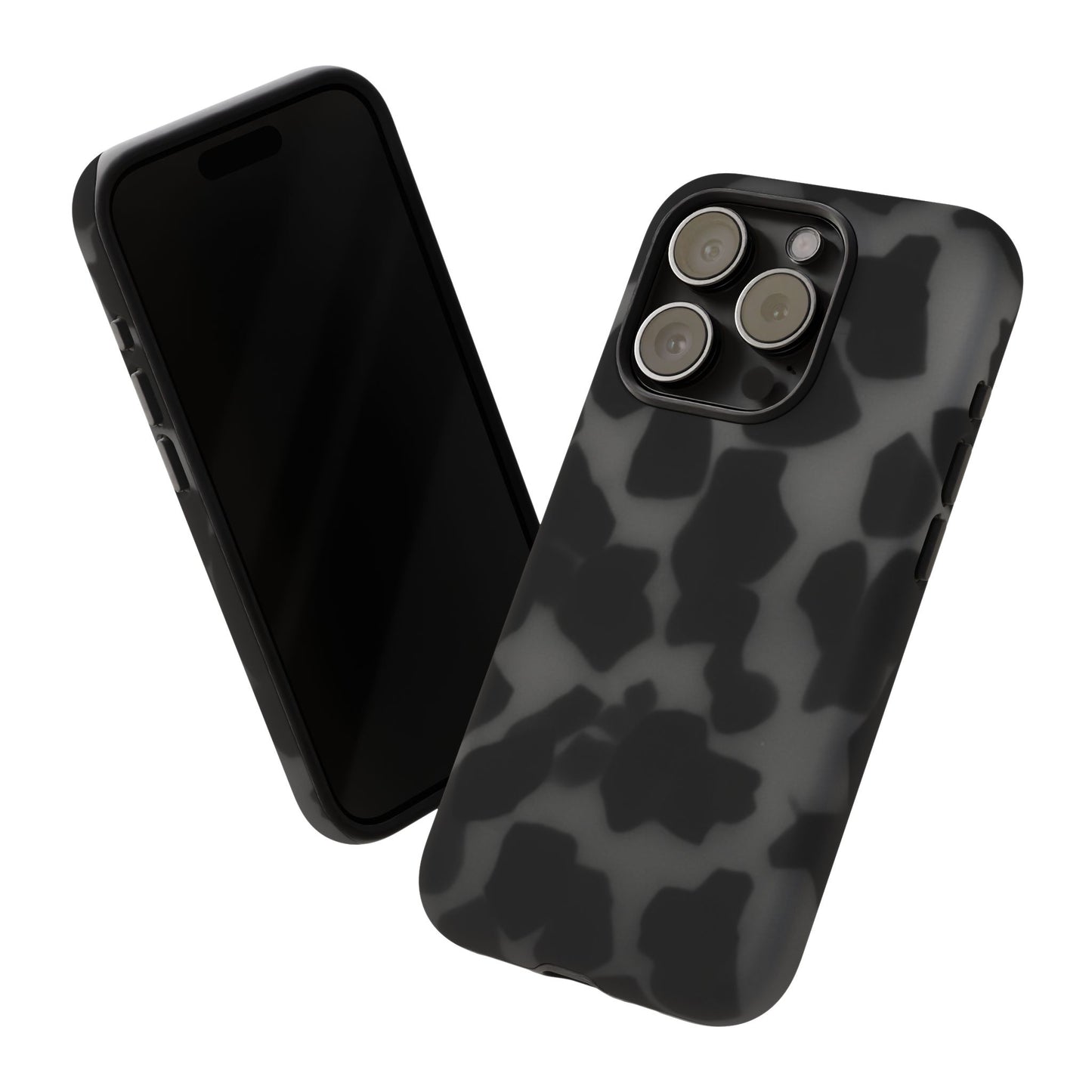 Jumbo tortoise shell Black Stylish Phone Case - Durable Protection, Trendy Design, Gift for Her, Fashion Accessories, Cow Print Phone Cover