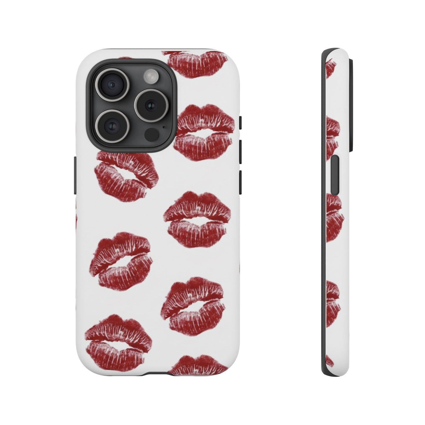Kiss Mark Phone Case - Stylish Tough Cases for Couples, Valentine’s Day Gifts, Trendy Mobile Accessories, Chic Phone Covers