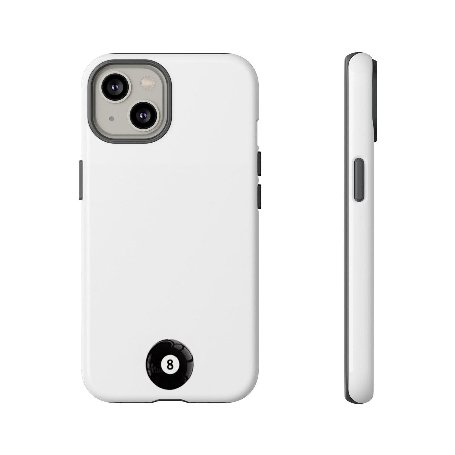 Small 8ball Centered Tough Case, amazing gifts for him, her White phone case