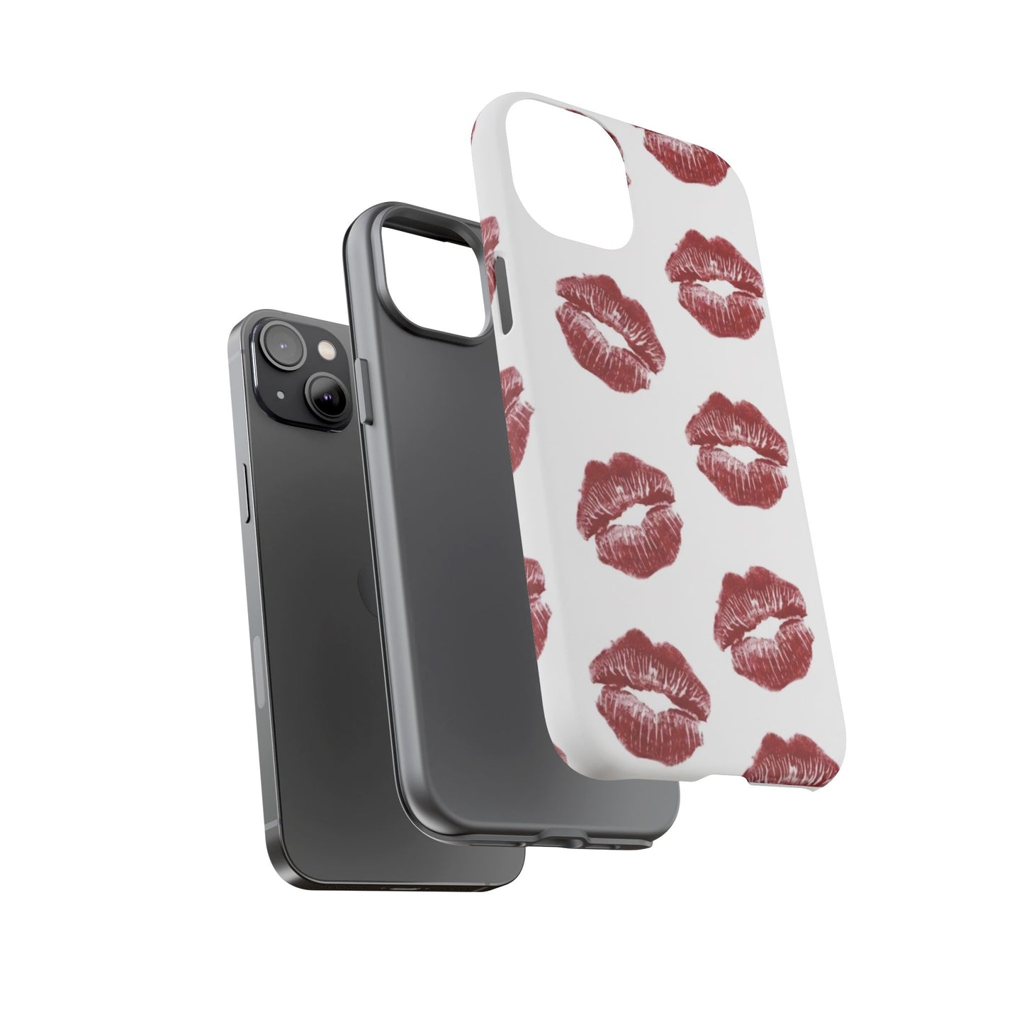 Kiss Mark Phone Case - Stylish Tough Cases for Couples, Valentine’s Day Gifts, Trendy Mobile Accessories, Chic Phone Covers