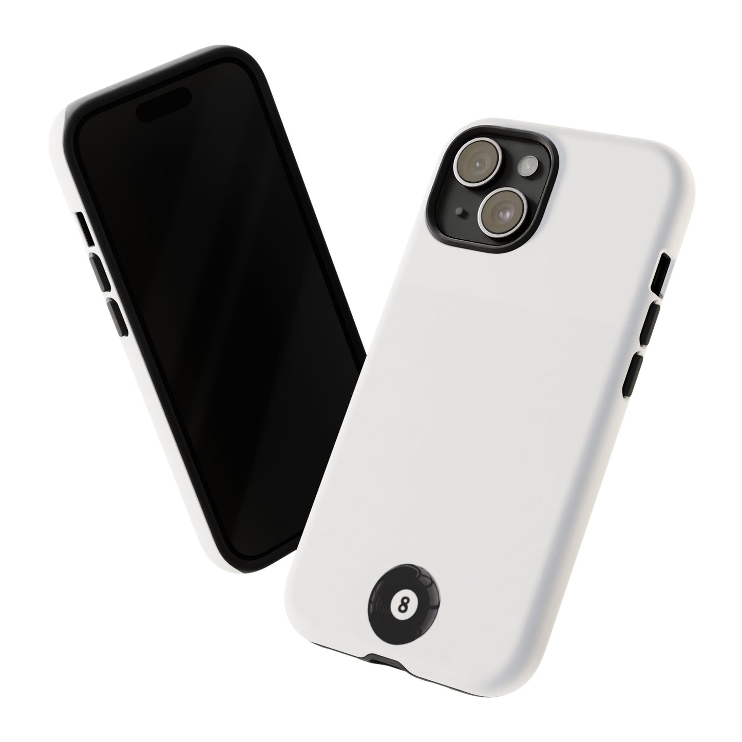 Small 8ball Centered Tough Case, amazing gifts for him, her White phone case