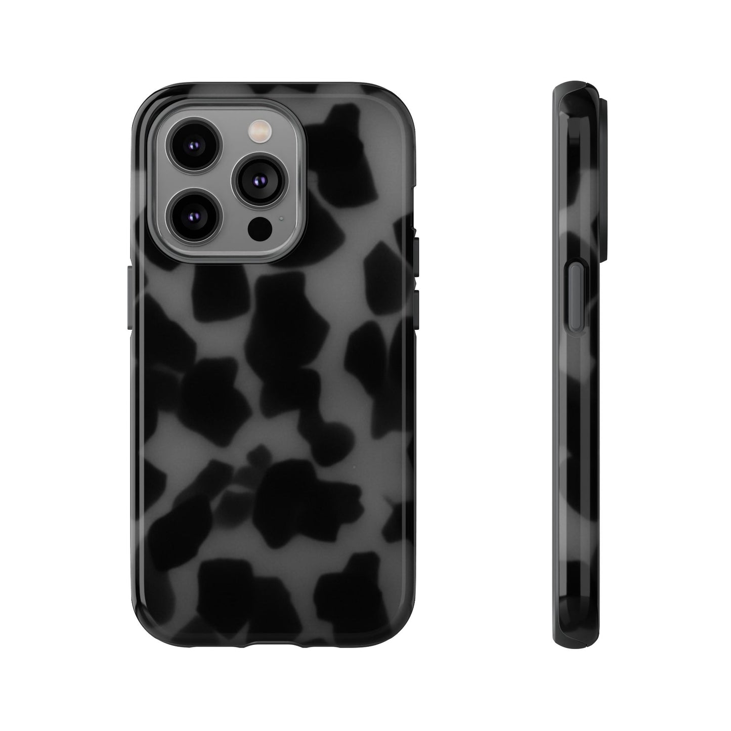 Jumbo tortoise shell Black Stylish Phone Case - Durable Protection, Trendy Design, Gift for Her, Fashion Accessories, Cow Print Phone Cover