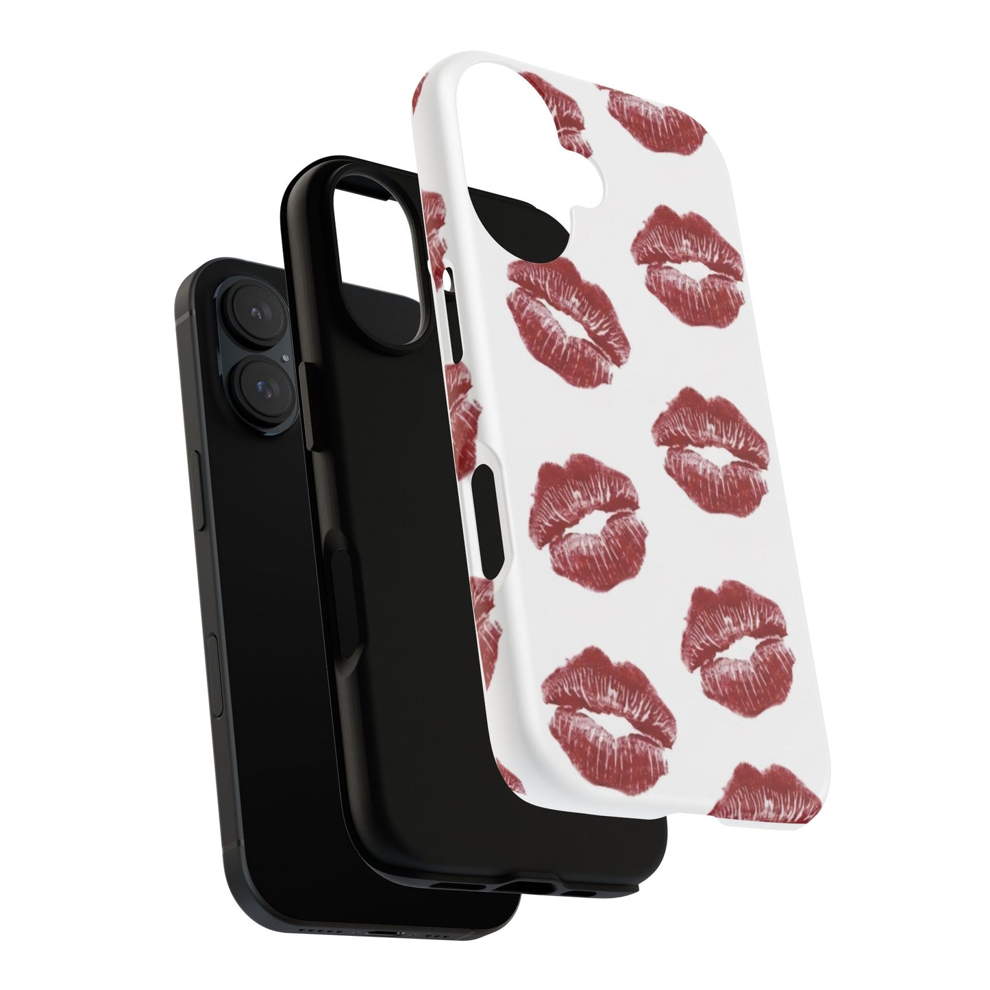 Kiss Mark Phone Case - Stylish Tough Cases for Couples, Valentine’s Day Gifts, Trendy Mobile Accessories, Chic Phone Covers
