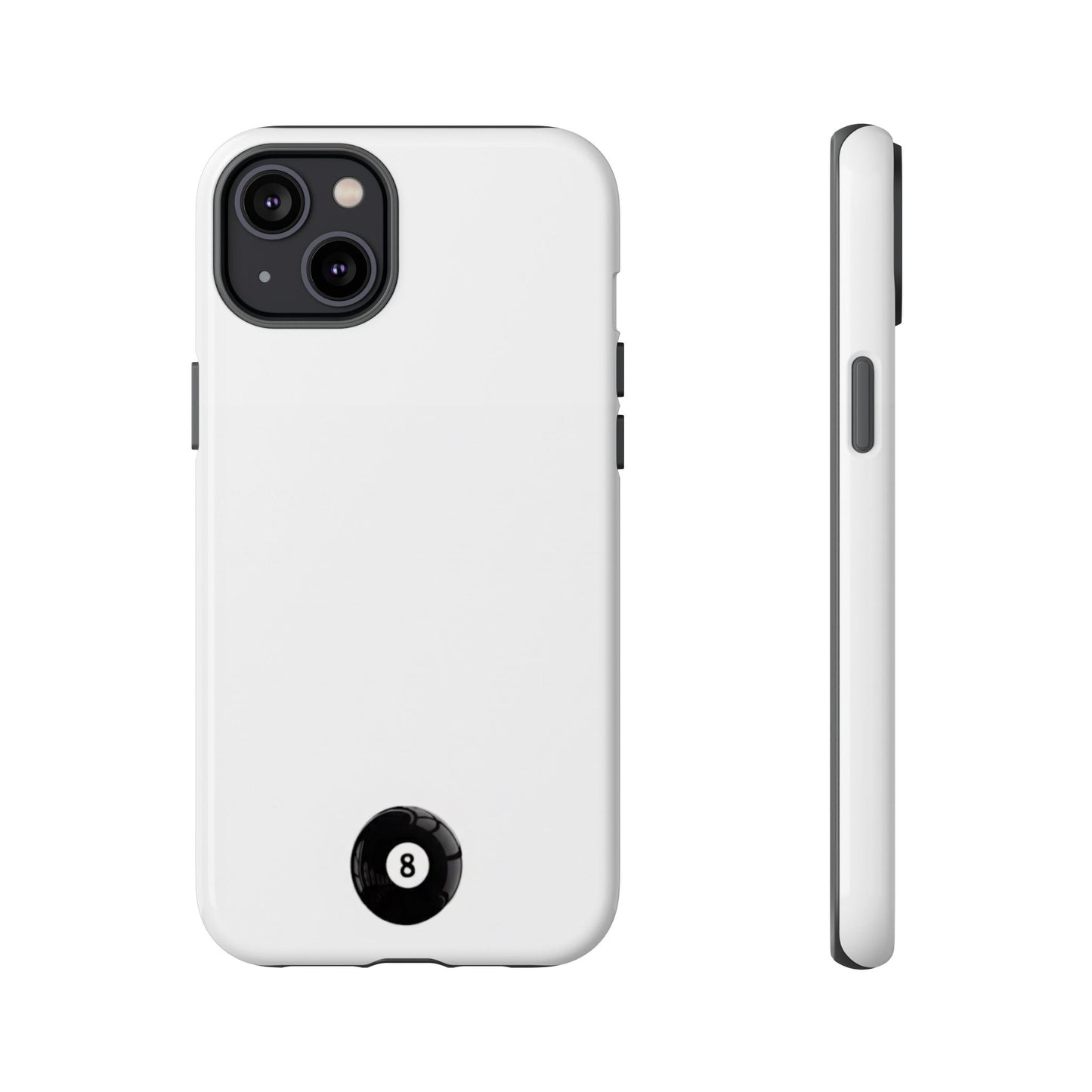 Small 8ball Centered Tough Case, amazing gifts for him, her White phone case