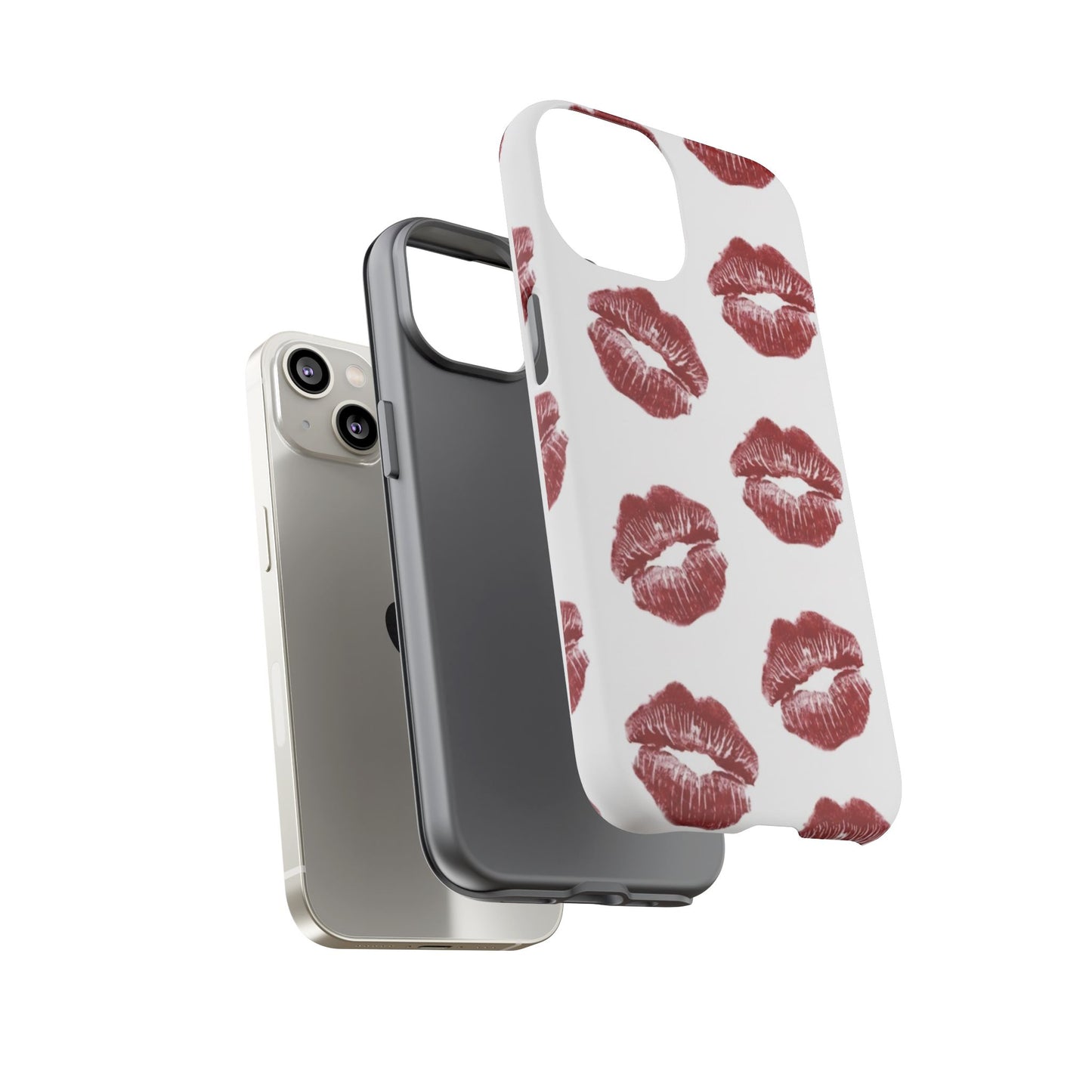 Kiss Mark Phone Case - Stylish Tough Cases for Couples, Valentine’s Day Gifts, Trendy Mobile Accessories, Chic Phone Covers