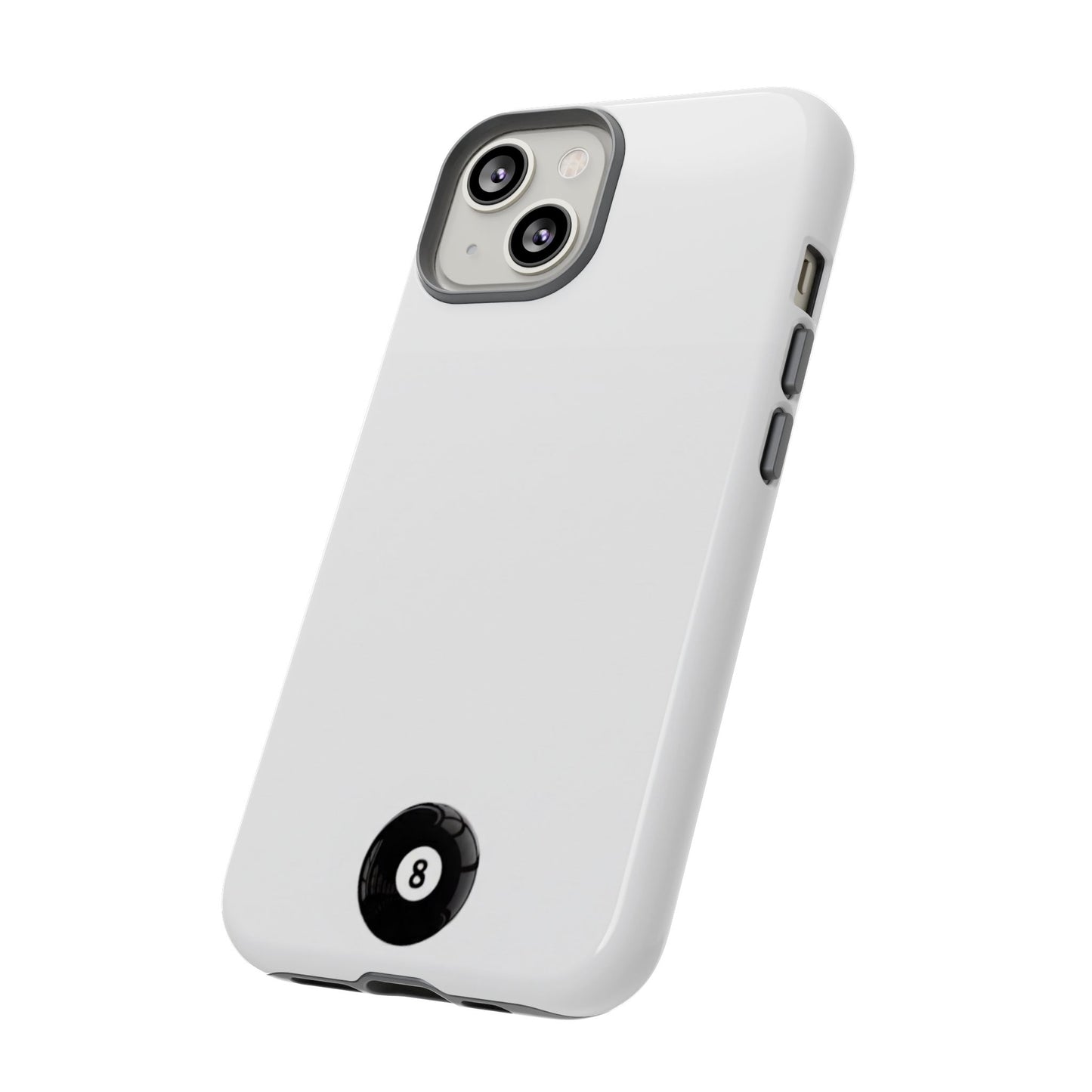 Small 8ball Centered Tough Case, amazing gifts for him, her White phone case