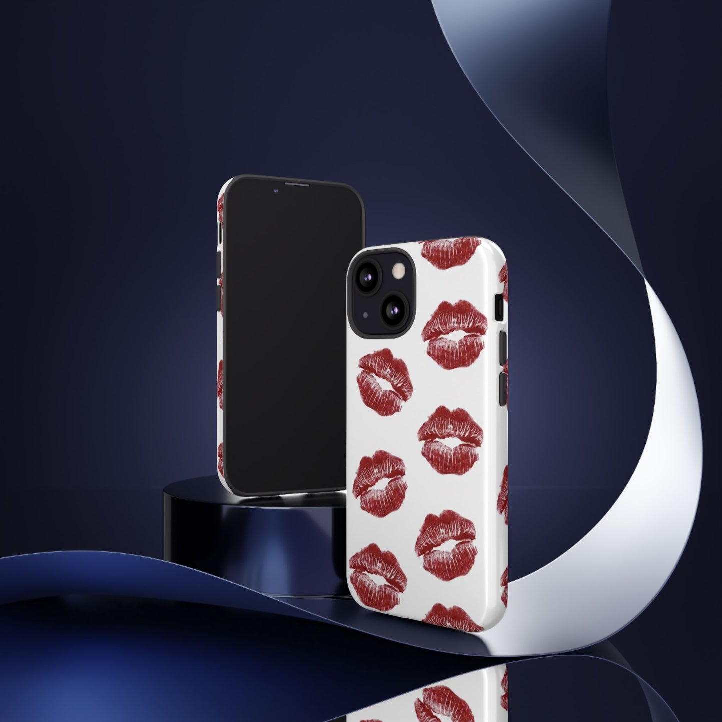 Kiss Mark Phone Case - Stylish Tough Cases for Couples, Valentine’s Day Gifts, Trendy Mobile Accessories, Chic Phone Covers