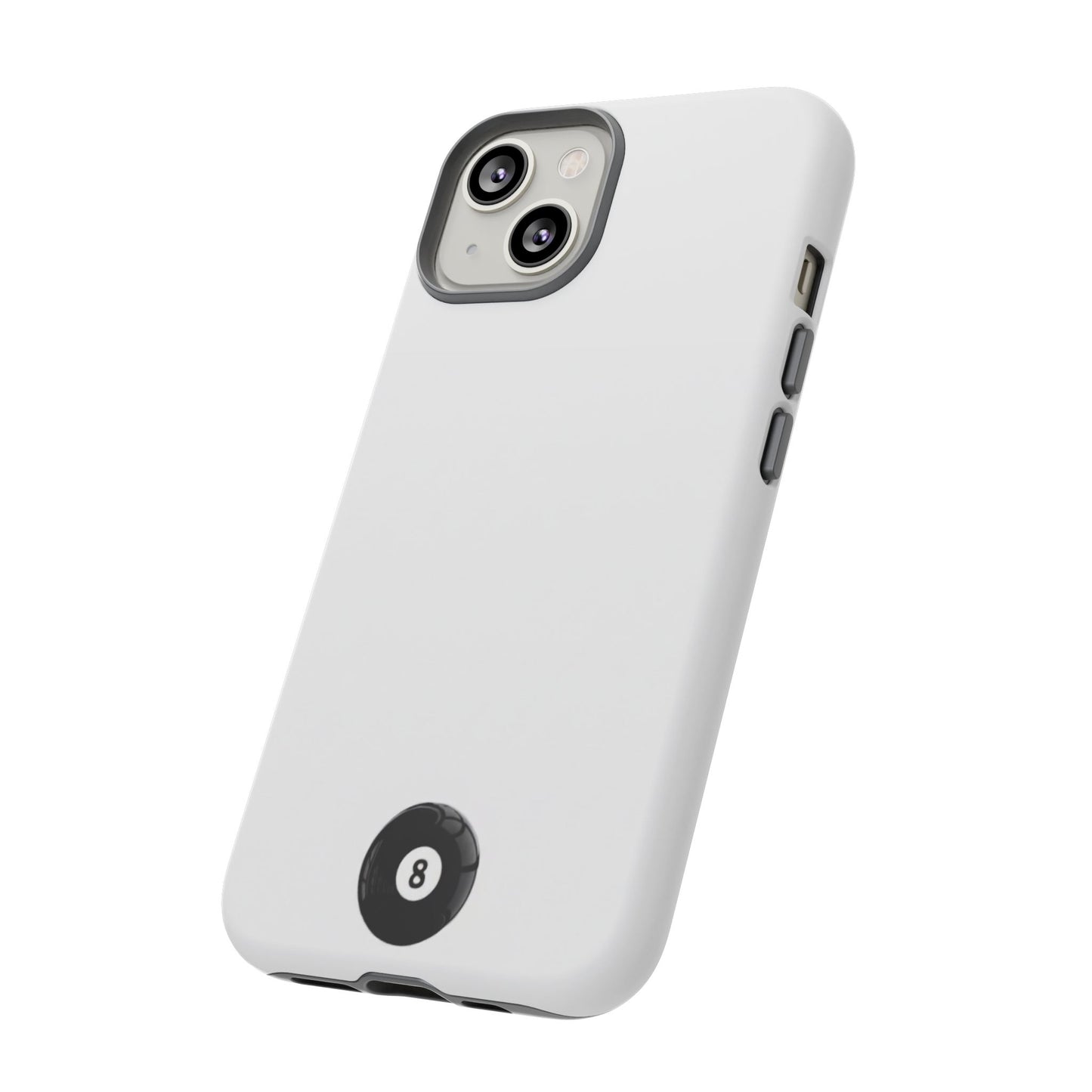Small 8ball Centered Tough Case, amazing gifts for him, her White phone case