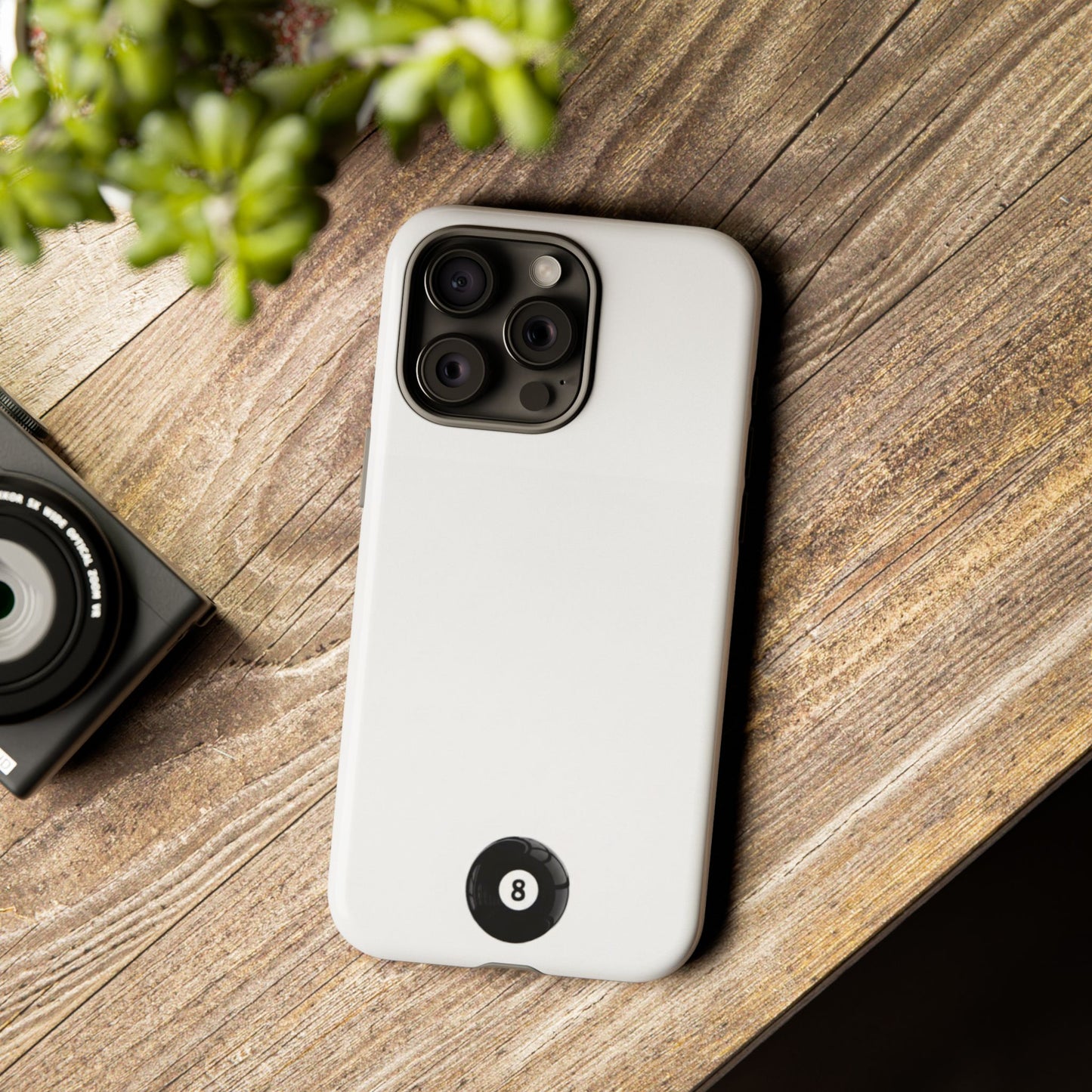 Small 8ball Centered Tough Case, amazing gifts for him, her White phone case