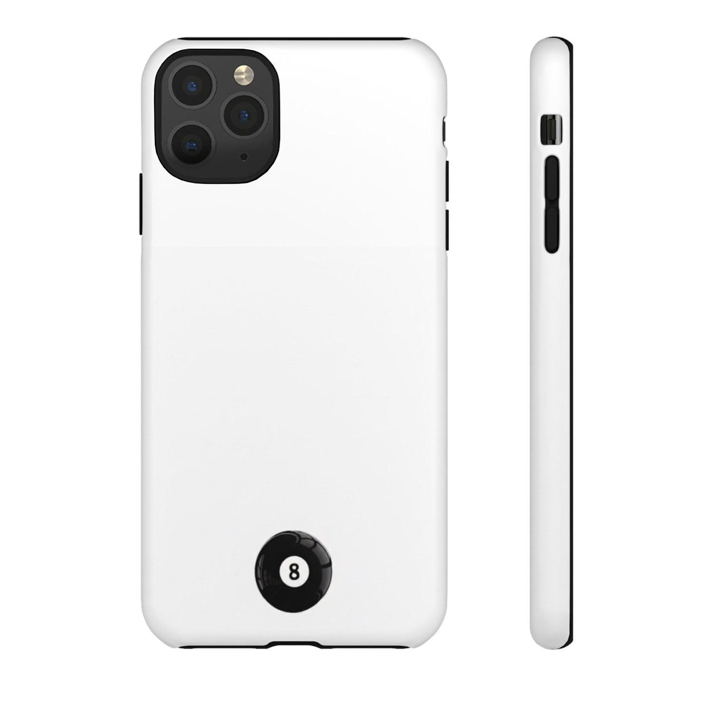 Small 8ball Centered Tough Case, amazing gifts for him, her White phone case