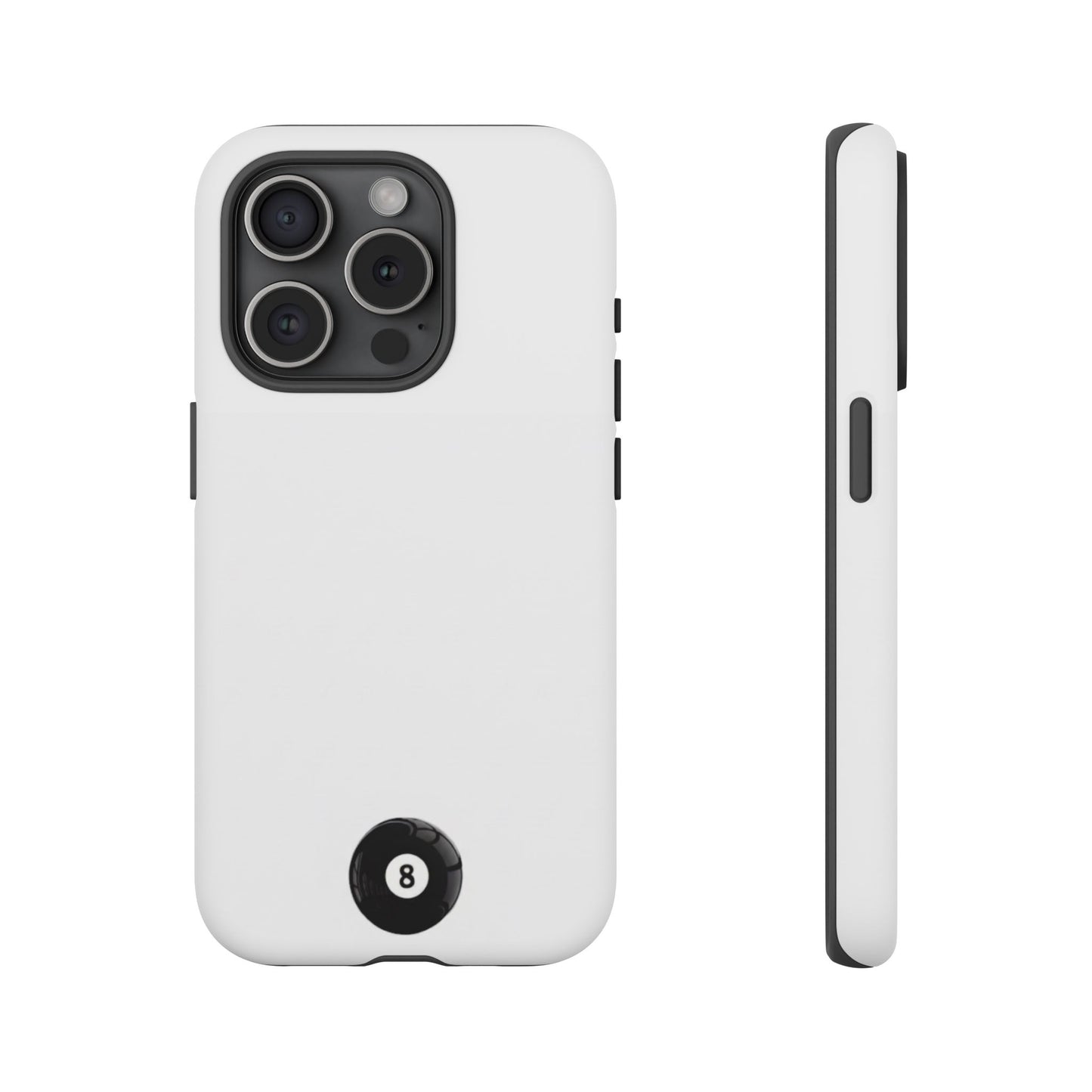 Small 8ball Centered Tough Case, amazing gifts for him, her White phone case