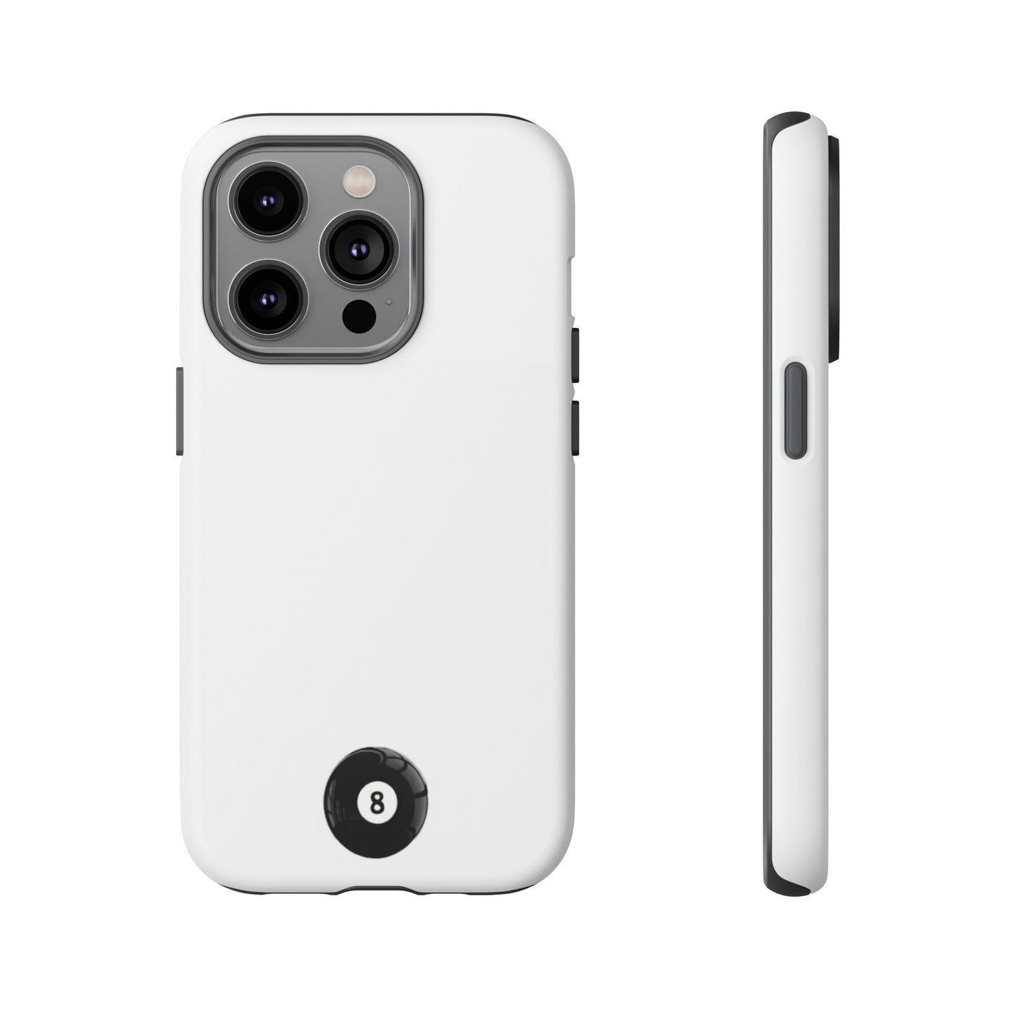 Small 8ball Centered Tough Case, amazing gifts for him, her White phone case