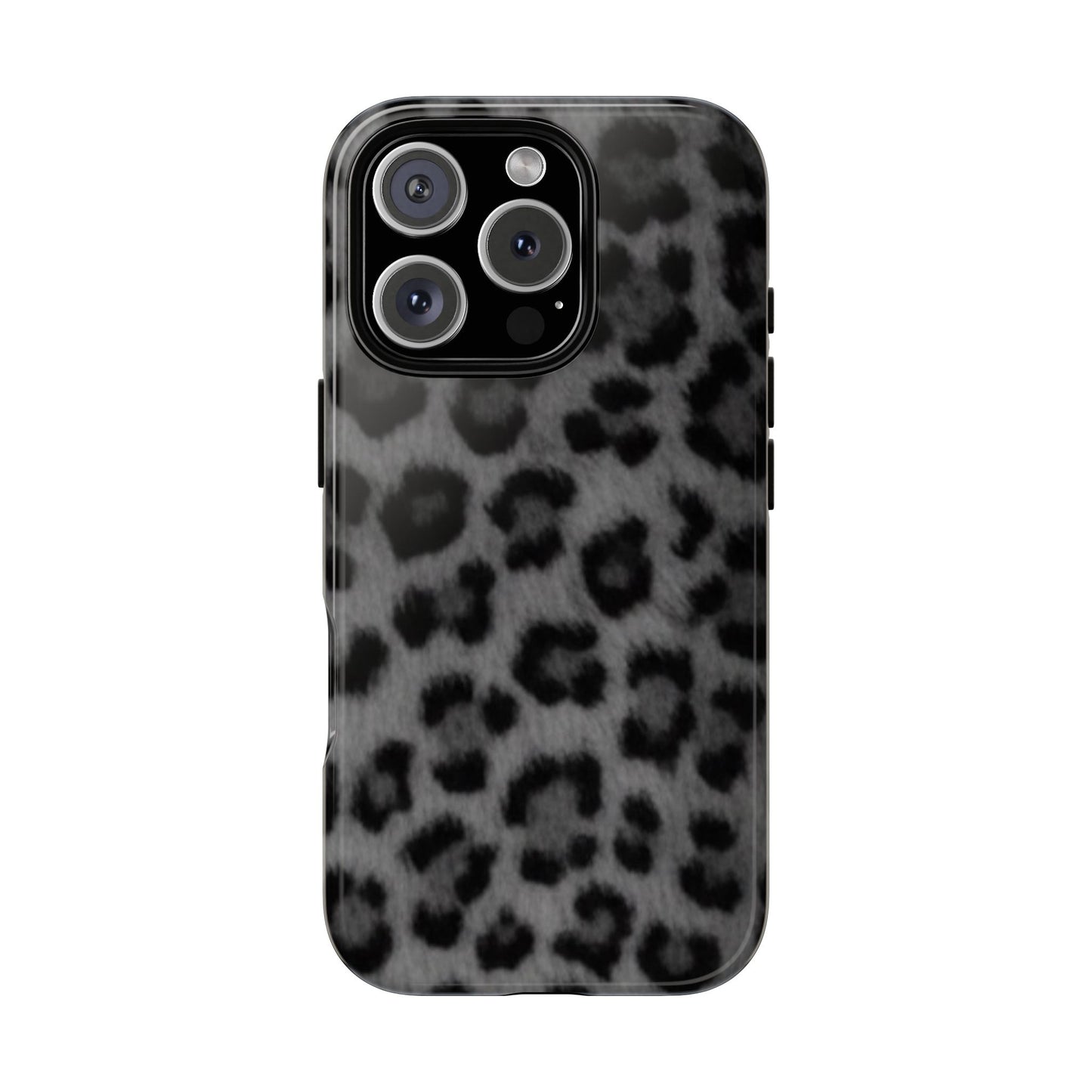 Leopard Print Dark Phone Case, Tough Cases for Animal Lovers, Stylish Protective Cover, Unique Gift for Her, Trendy Phone Accessory