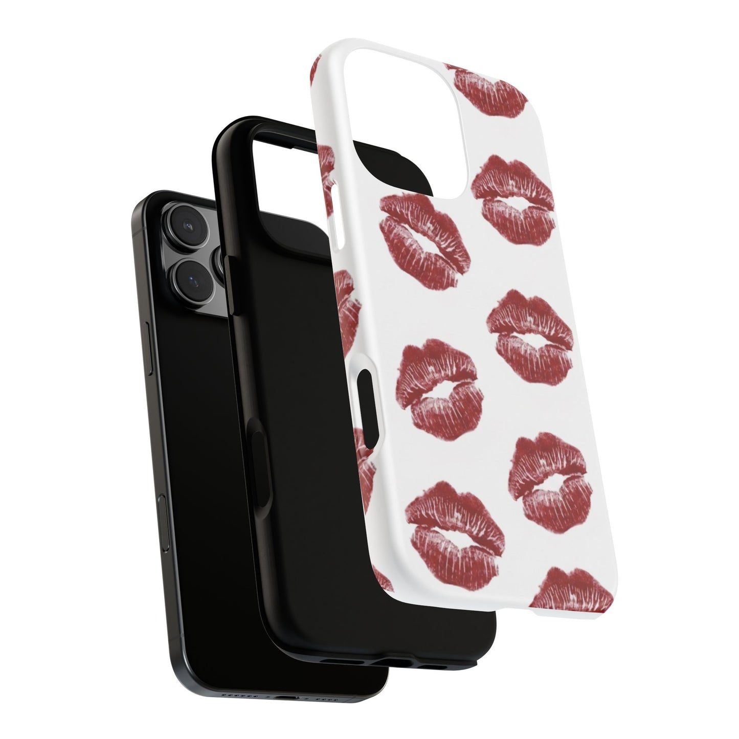 Kiss Mark Phone Case - Stylish Tough Cases for Couples, Valentine’s Day Gifts, Trendy Mobile Accessories, Chic Phone Covers