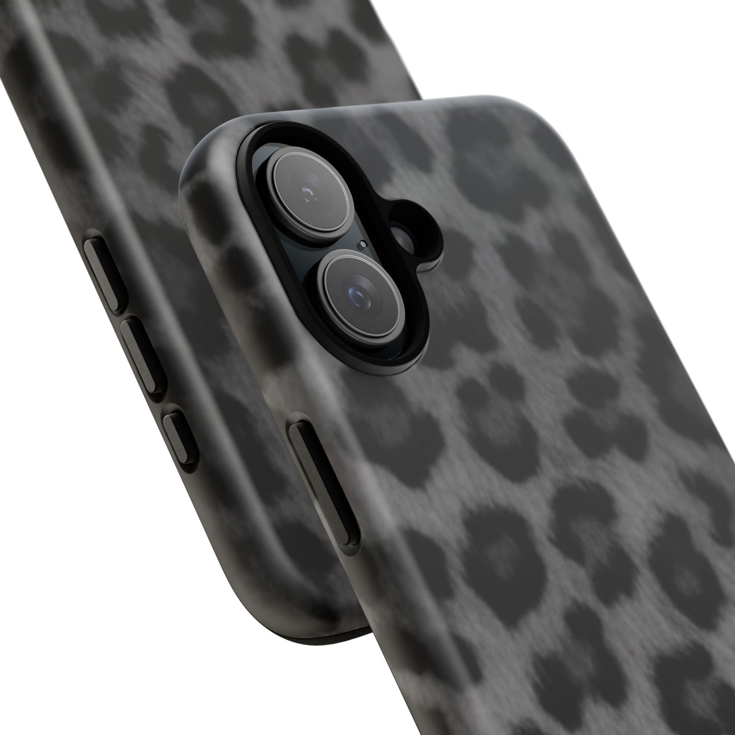Leopard Print Dark Phone Case, Tough Cases for Animal Lovers, Stylish Protective Cover, Unique Gift for Her, Trendy Phone Accessory