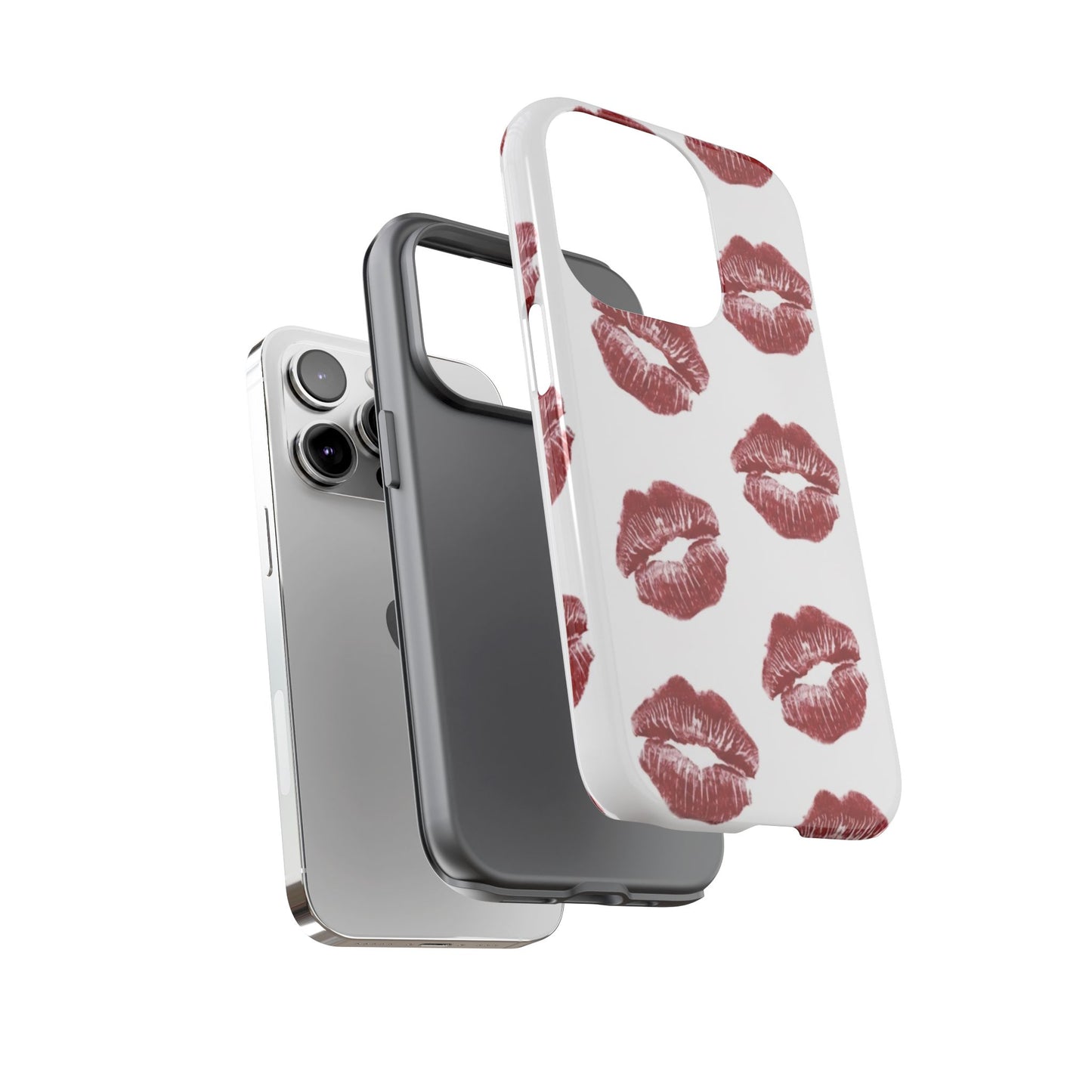 Kiss Mark Phone Case - Stylish Tough Cases for Couples, Valentine’s Day Gifts, Trendy Mobile Accessories, Chic Phone Covers