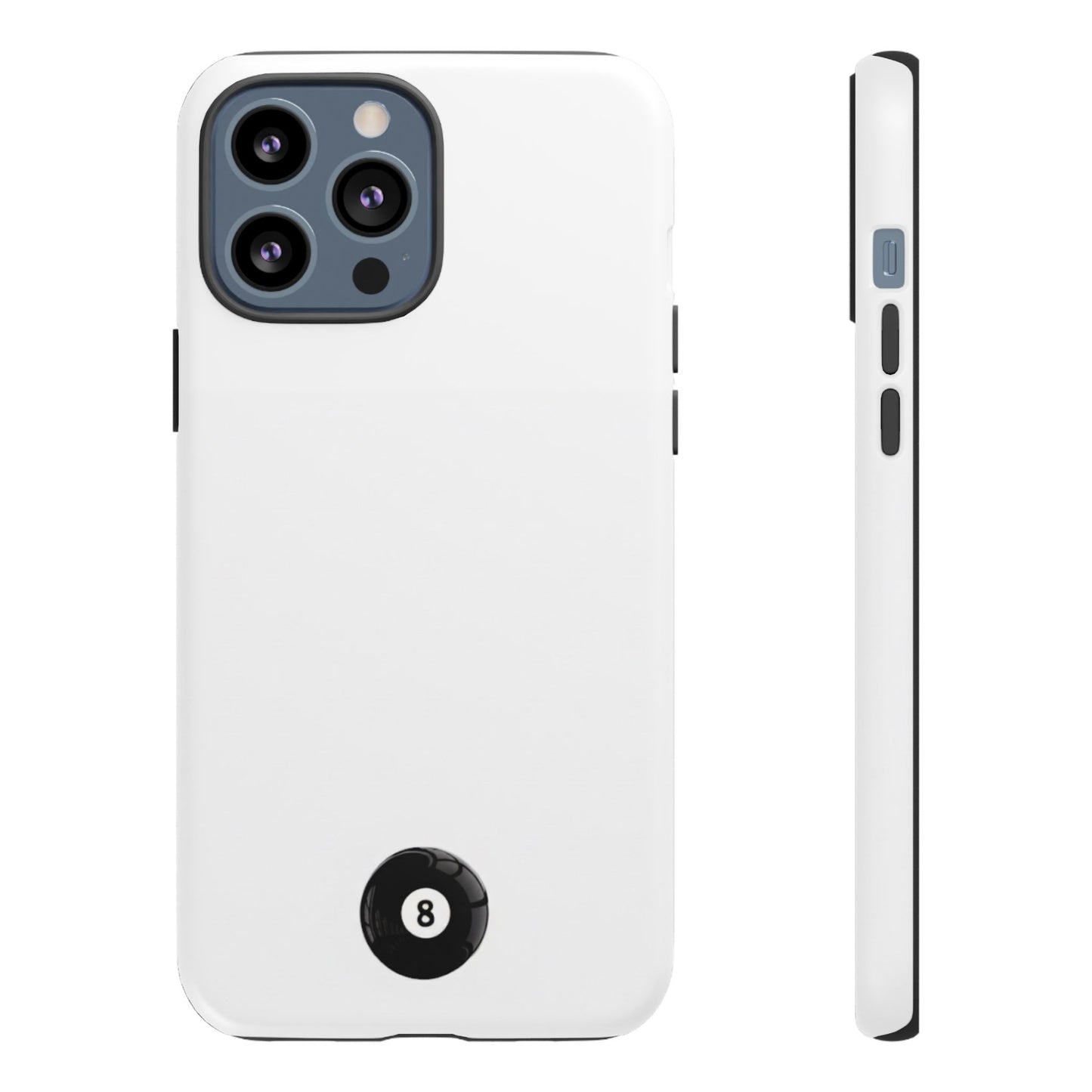 Small 8ball Centered Tough Case, amazing gifts for him, her White phone case