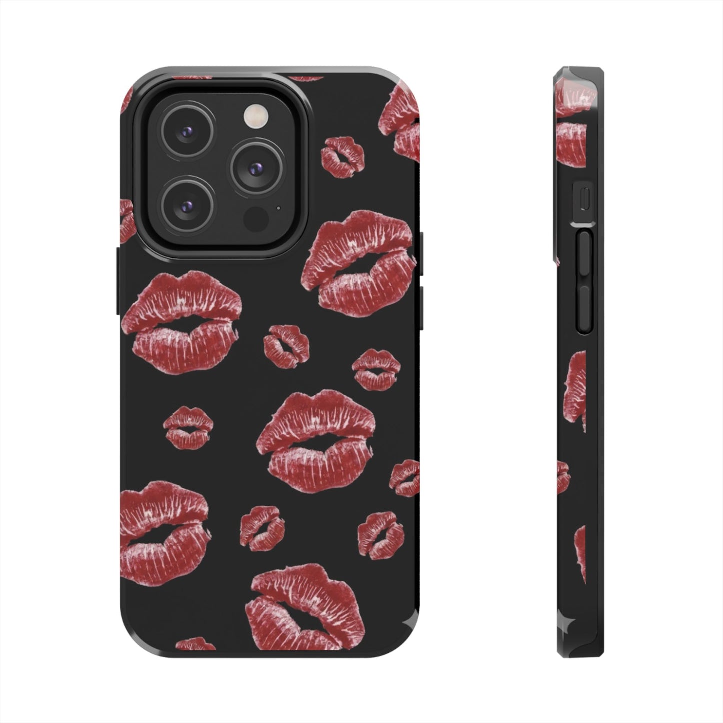 Kiss-Print Tough Phone Cases | Glamorous Protection, Unique Gift, Trendy Accessory, Valentine's Day, Stylish Gift for Her