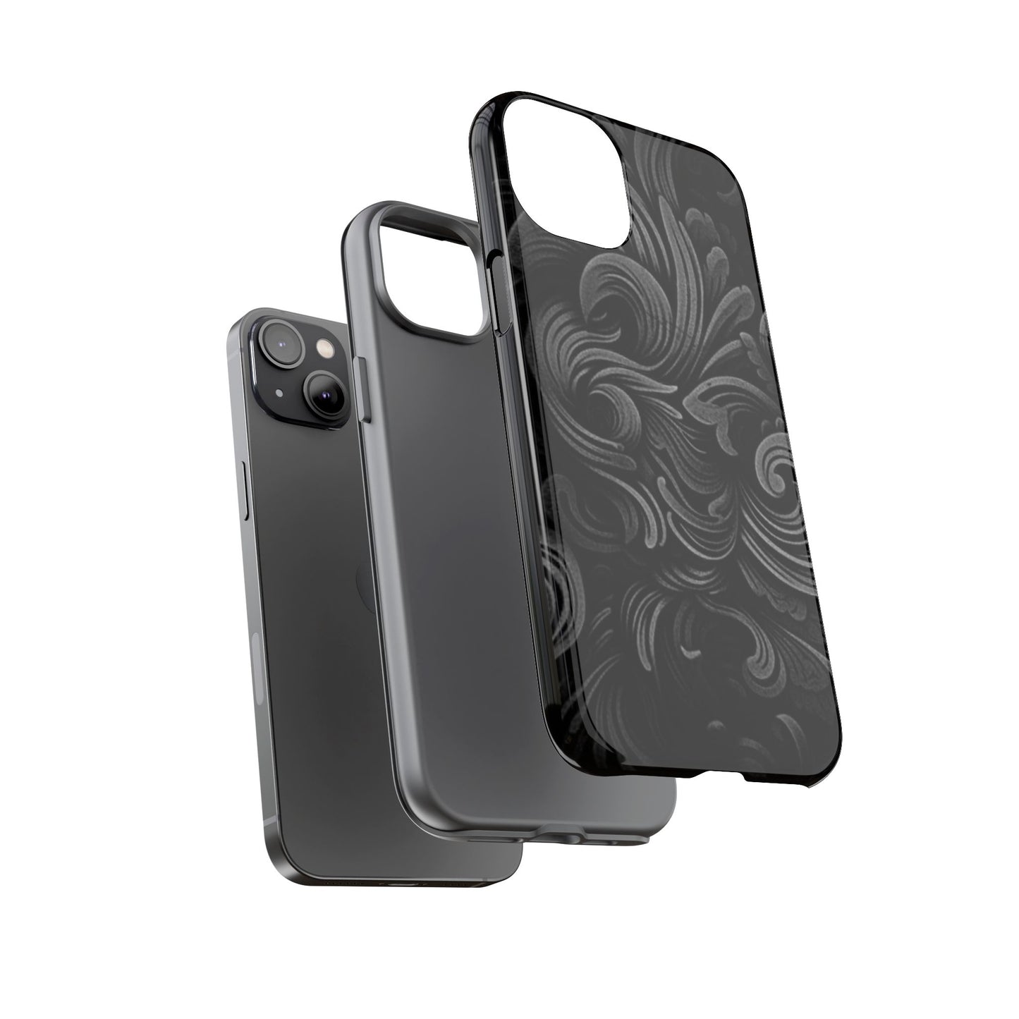 Black fortune Phone Case, Tough Cases, Stylish Phone Cover, Unique Gift for Her, Phone Protection, Floral Design Case