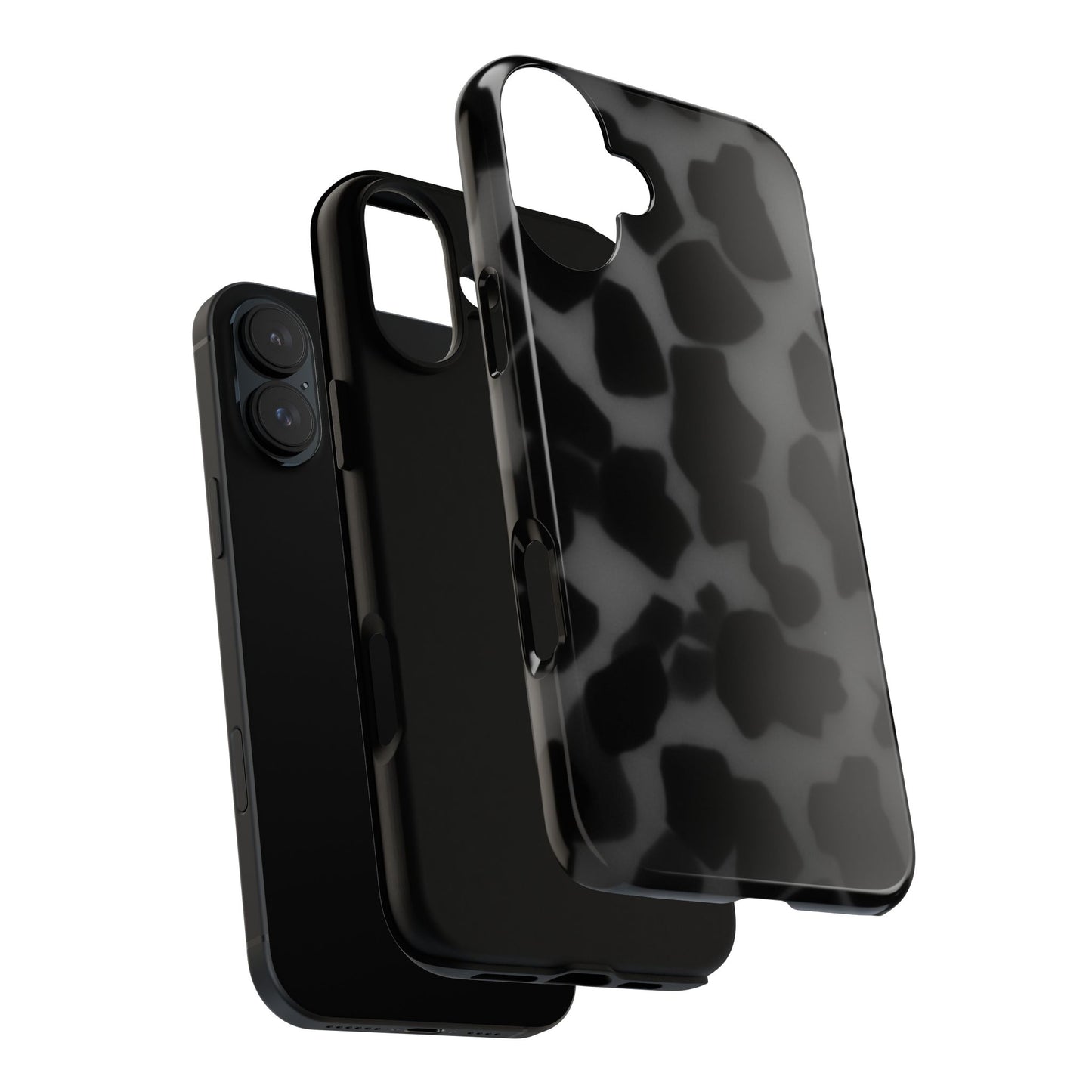 Jumbo tortoise shell Black Stylish Phone Case - Durable Protection, Trendy Design, Gift for Her, Fashion Accessories, Cow Print Phone Cover