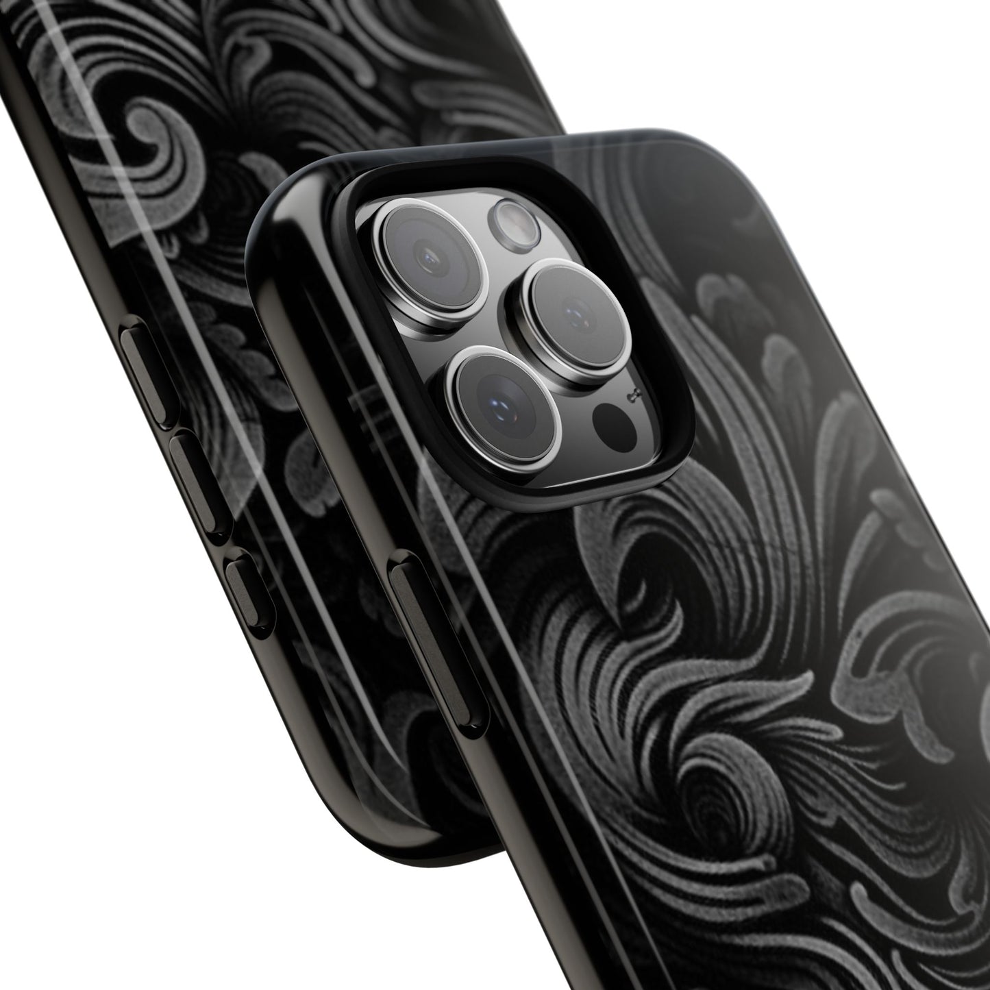 Black fortune Phone Case, Tough Cases, Stylish Phone Cover, Unique Gift for Her, Phone Protection, Floral Design Case