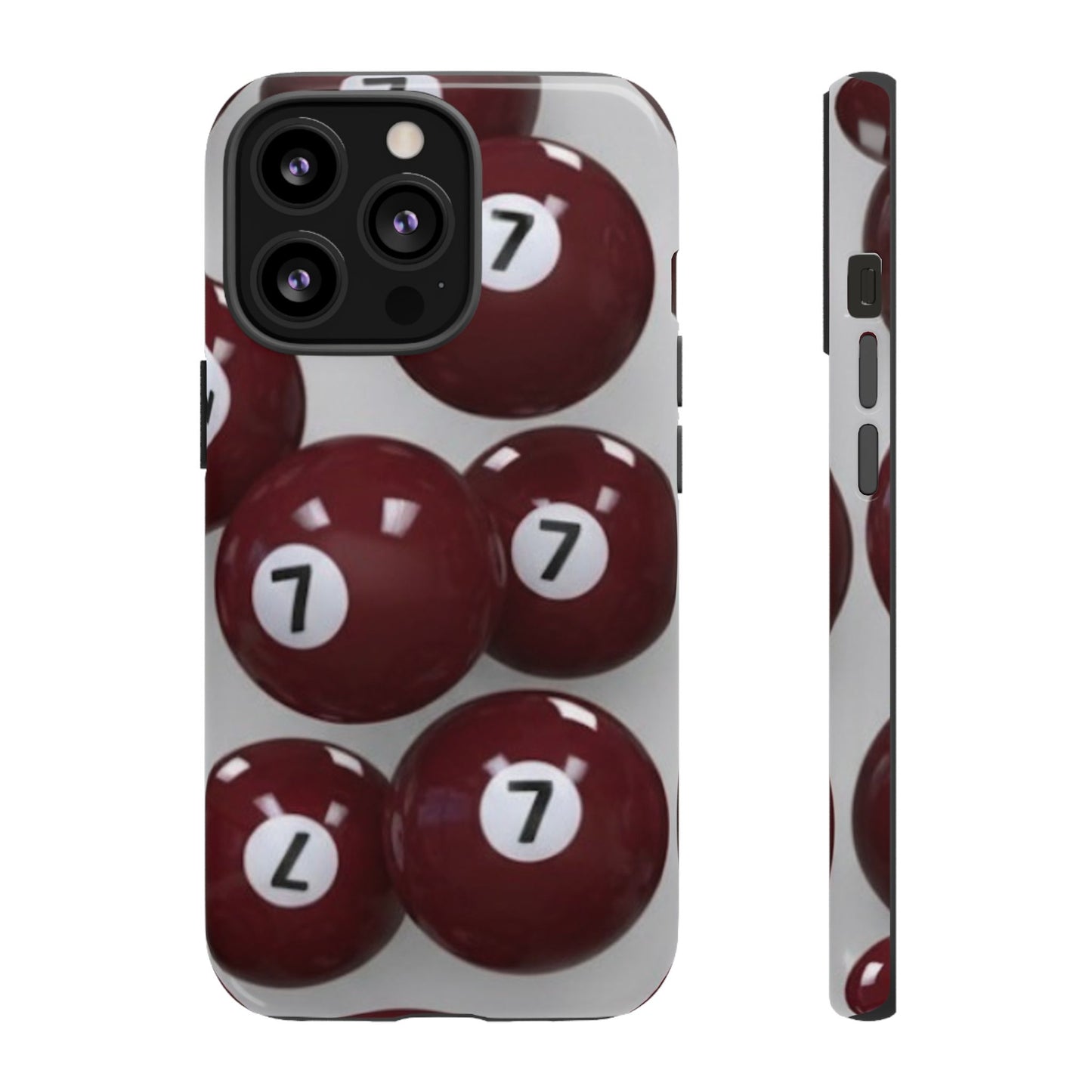 7ball red case Tough Case, scattered 7ball 8ball pool ball case matte or shiny