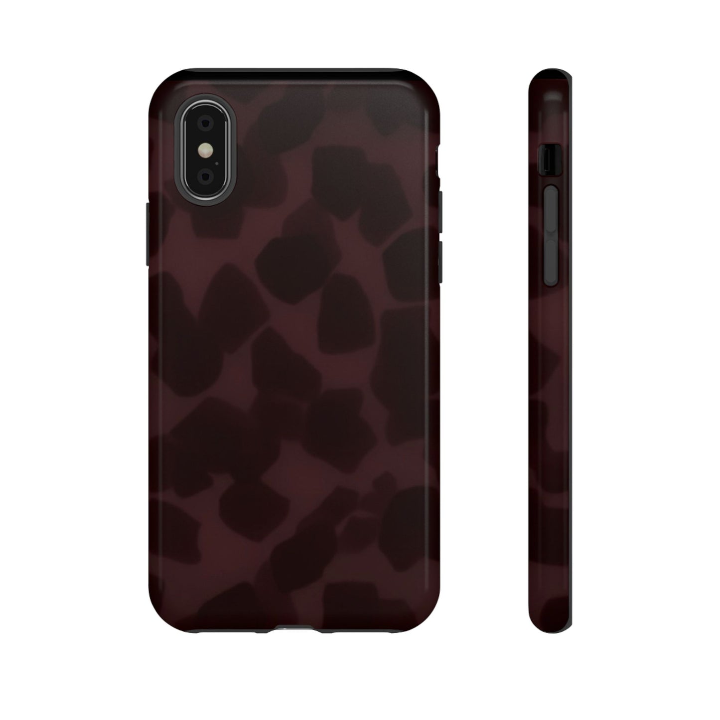 Maroon Jumbo Tortoise shell Stylish Phone Cases, Durable Phone Cover, Cheetah Print Case, Trendy Mobile Accessories, Unique Gift Ideas