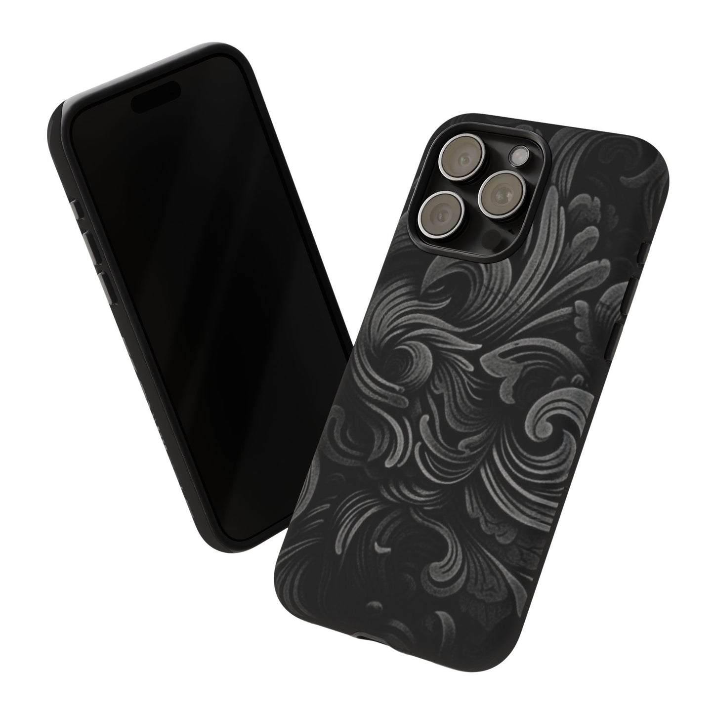 Black fortune Phone Case, Tough Cases, Stylish Phone Cover, Unique Gift for Her, Phone Protection, Floral Design Case