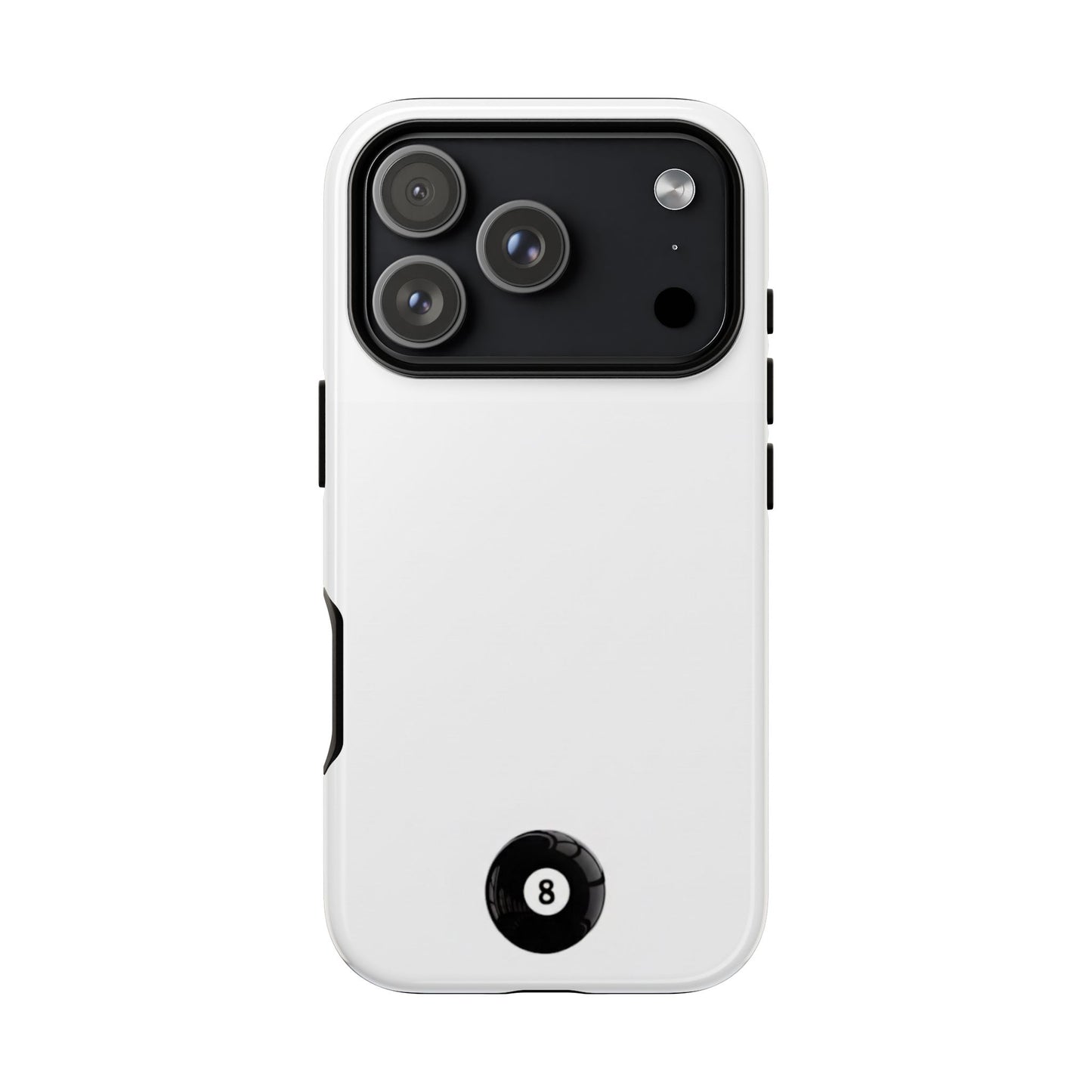 Small 8ball Centered Tough Case, amazing gifts for him, her White phone case