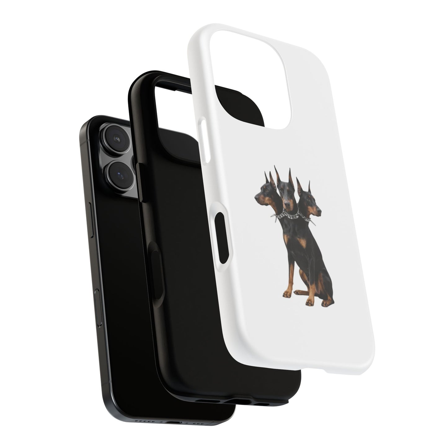 Doberman triple head tough case, Design | Perfect Gift for Dog Lovers, Pet Owners, Animal Enthusiasts, Birthdays, Christmas, Everyday Use