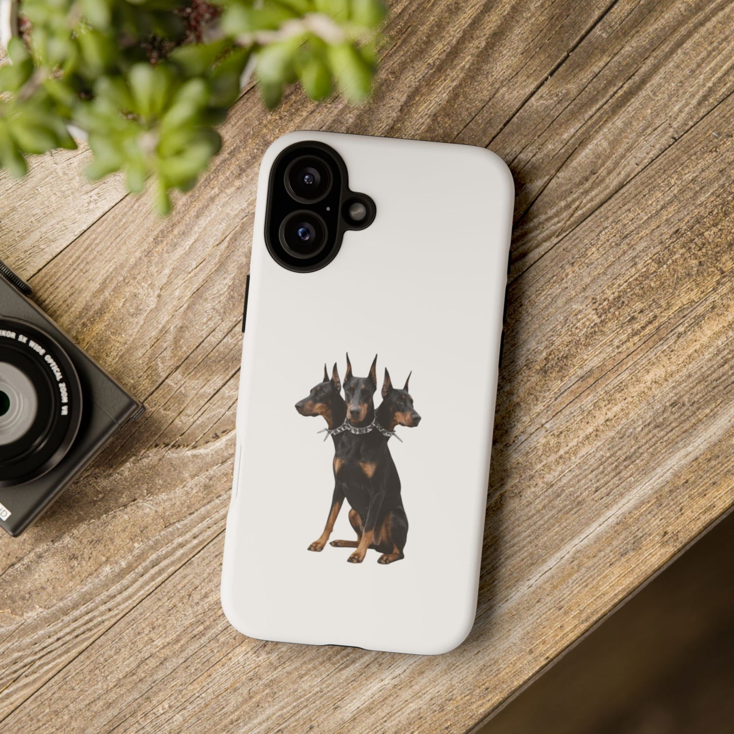 Doberman triple head tough case, Design | Perfect Gift for Dog Lovers, Pet Owners, Animal Enthusiasts, Birthdays, Christmas, Everyday Use