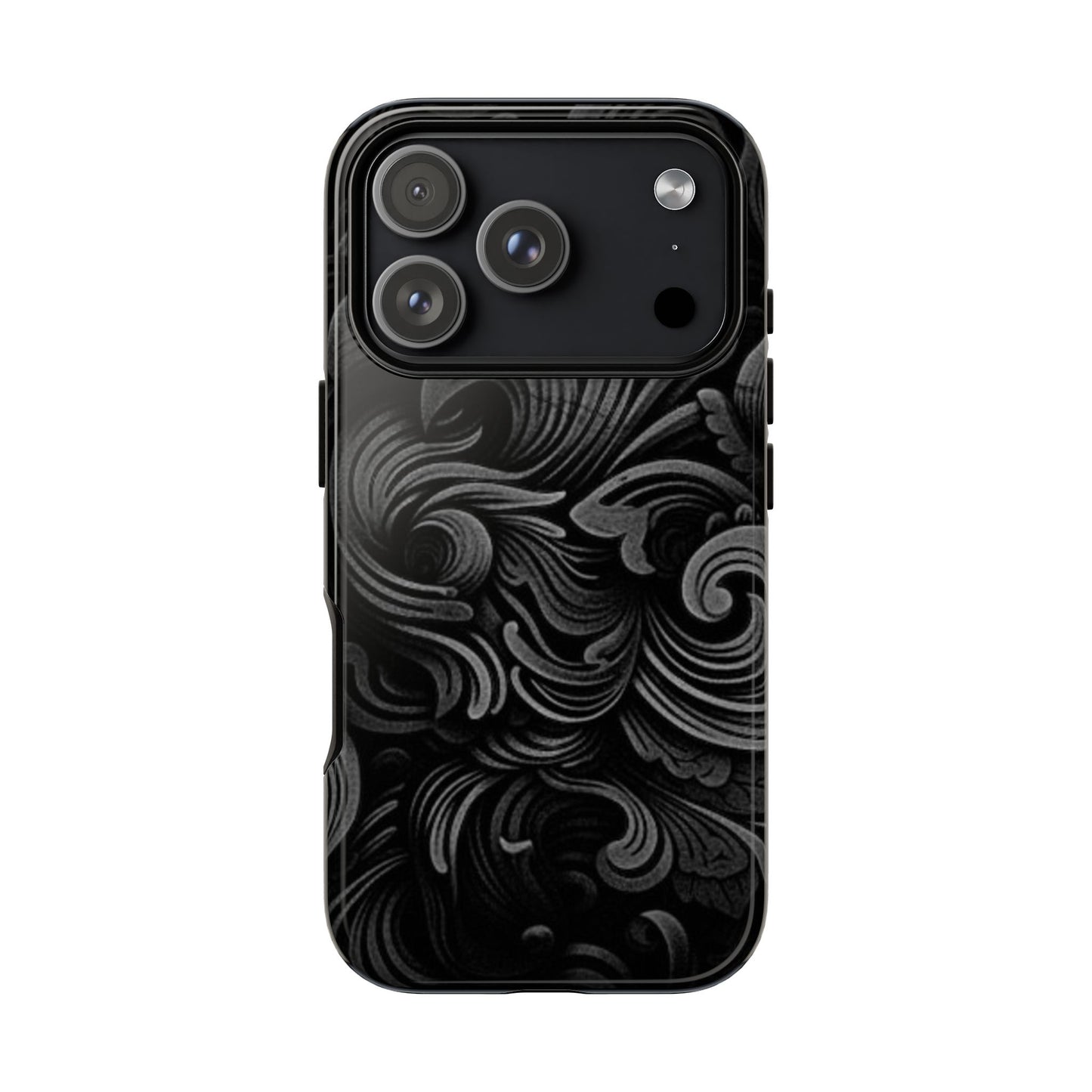 Black fortune Phone Case, Tough Cases, Stylish Phone Cover, Unique Gift for Her, Phone Protection, Floral Design Case