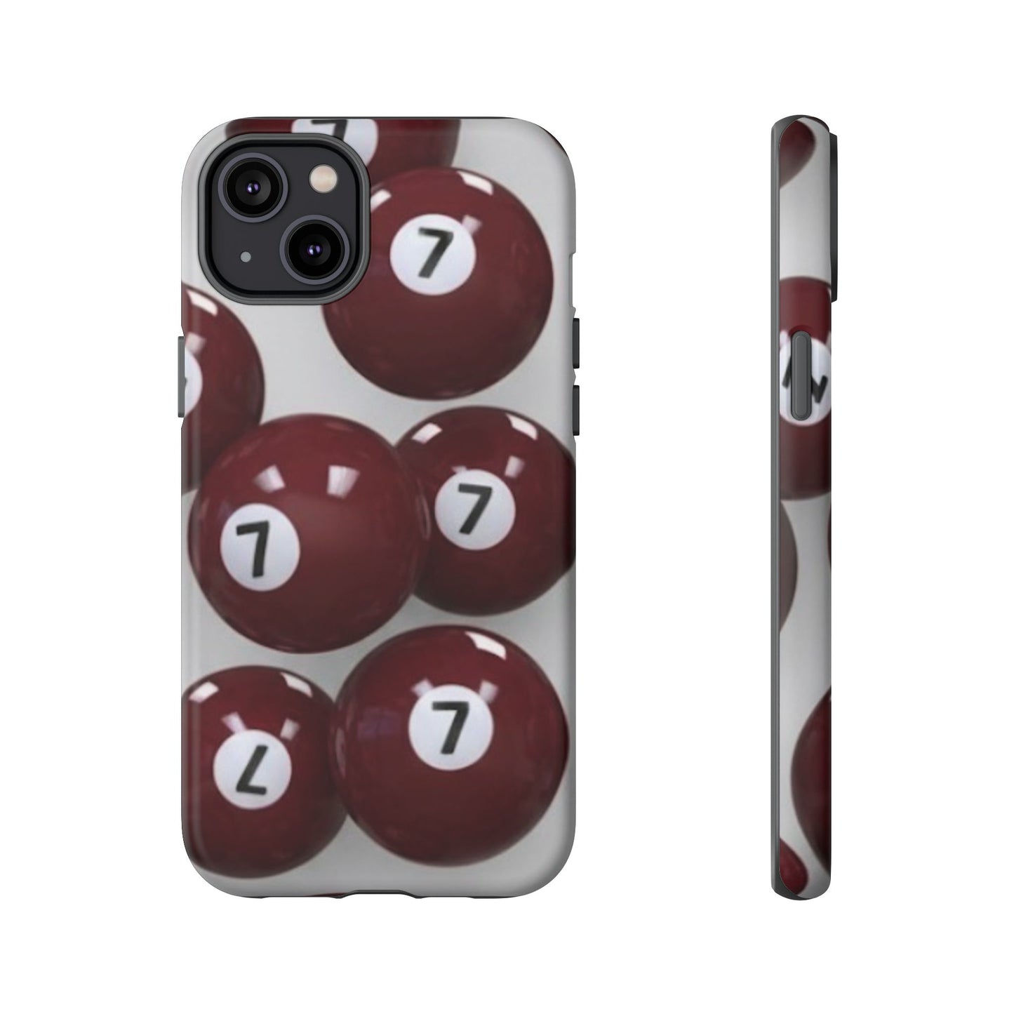 7ball red case Tough Case, scattered 7ball 8ball pool ball case matte or shiny