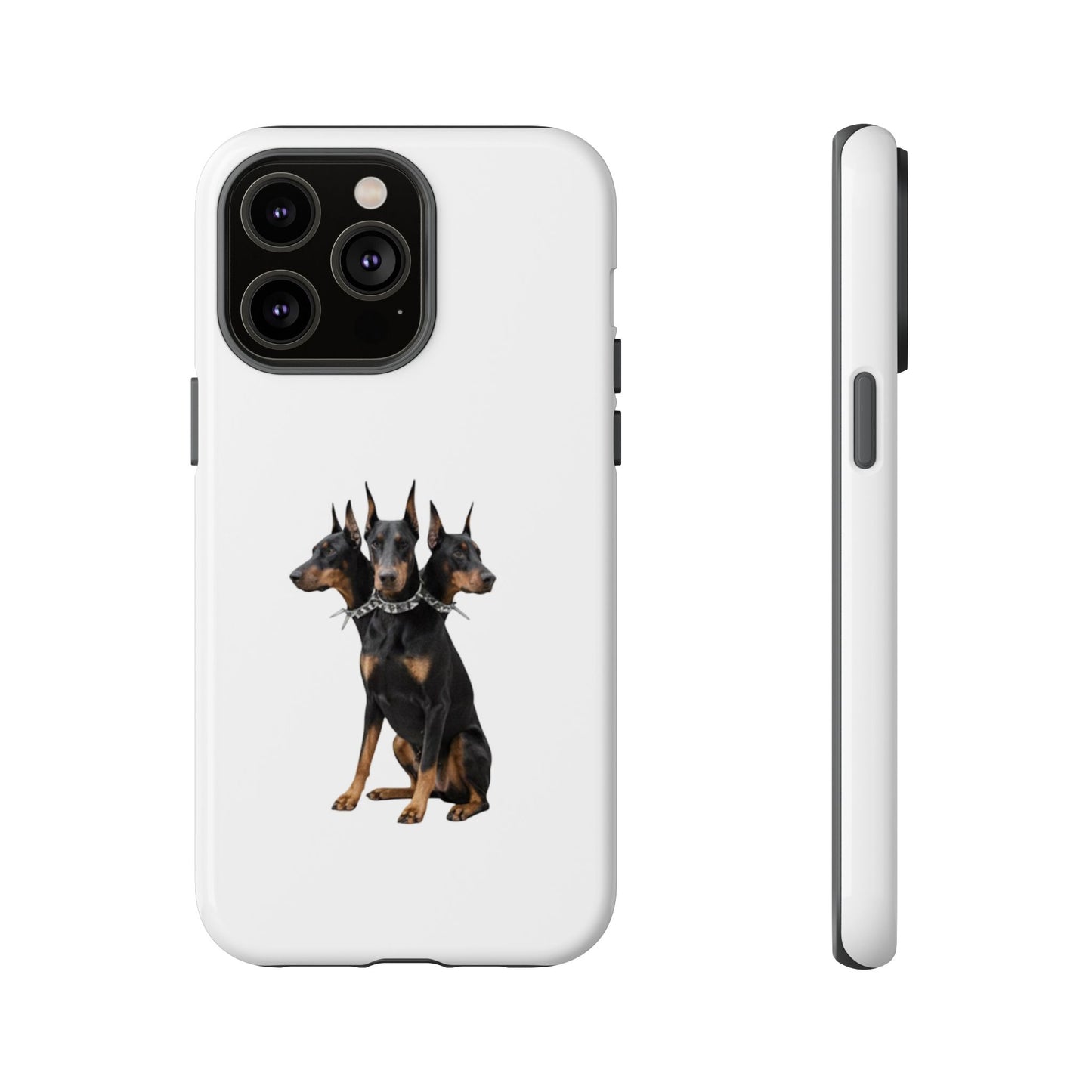 Doberman triple head tough case, Design | Perfect Gift for Dog Lovers, Pet Owners, Animal Enthusiasts, Birthdays, Christmas, Everyday Use