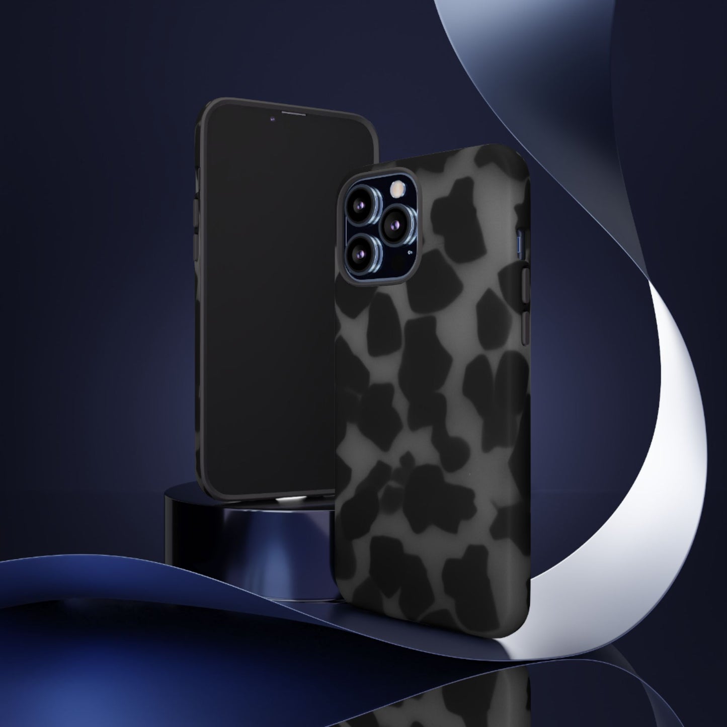 Jumbo tortoise shell Black Stylish Phone Case - Durable Protection, Trendy Design, Gift for Her, Fashion Accessories, Cow Print Phone Cover