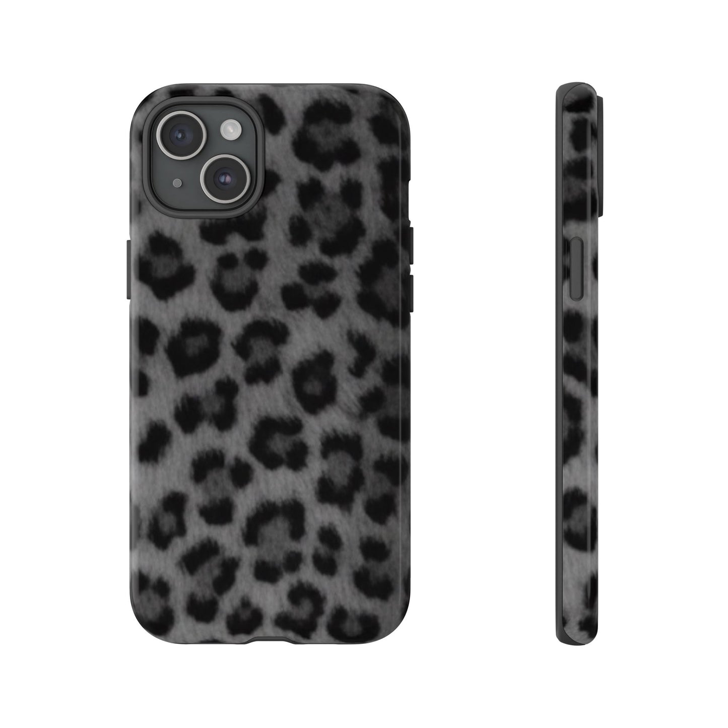 Leopard Print Dark Phone Case, Tough Cases for Animal Lovers, Stylish Protective Cover, Unique Gift for Her, Trendy Phone Accessory