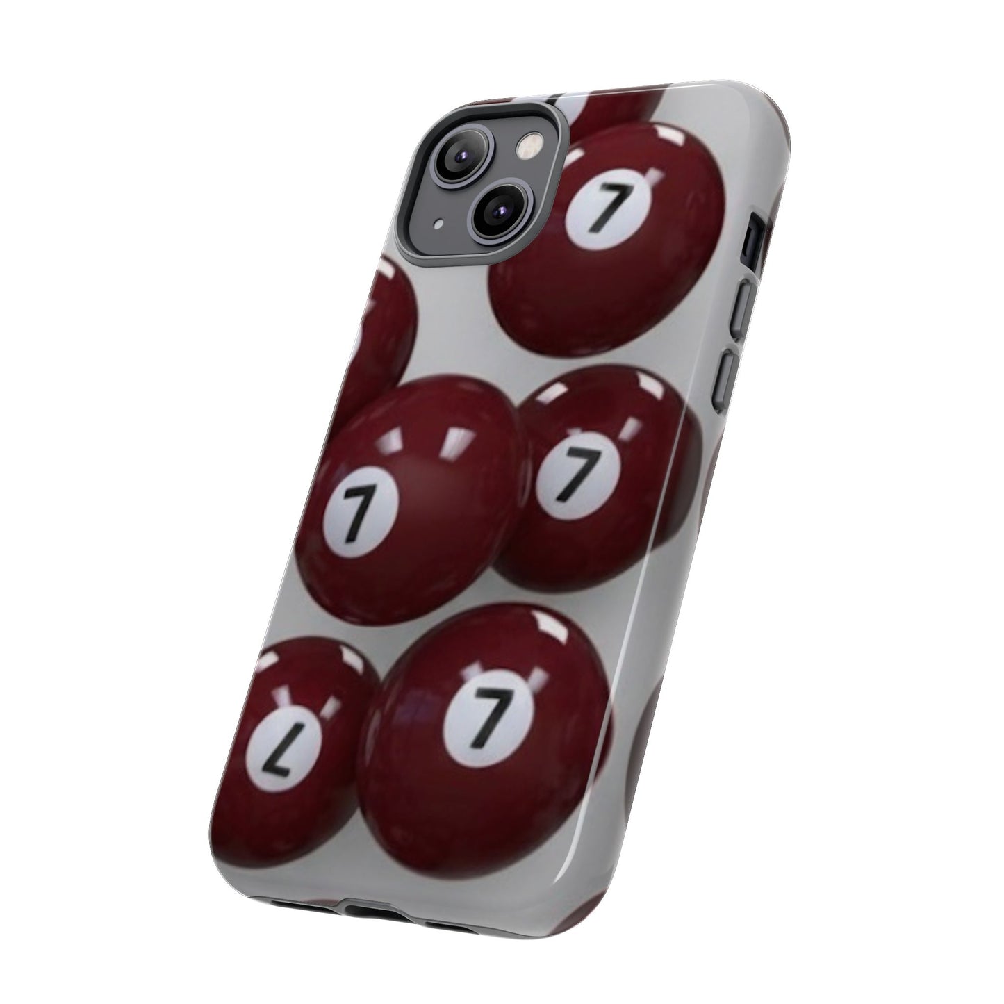7ball red case Tough Case, scattered 7ball 8ball pool ball case matte or shiny