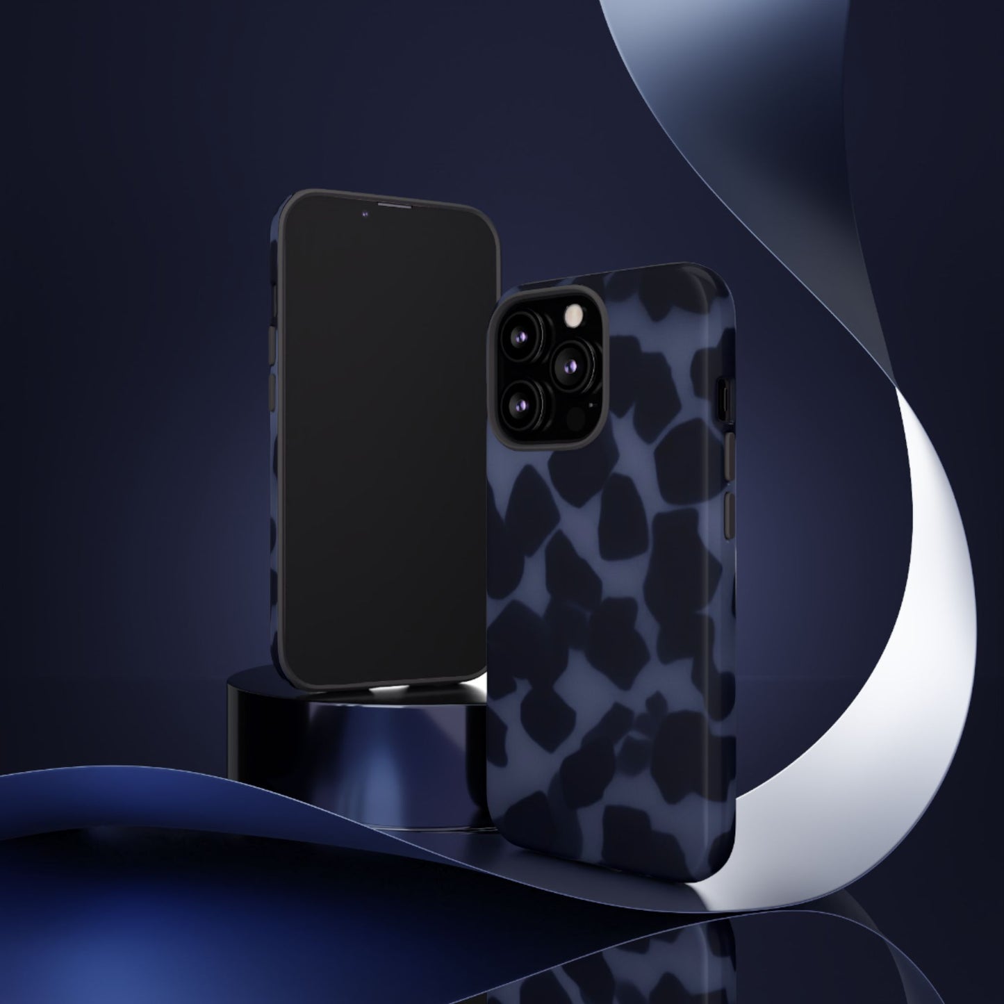 Jumbo Tortoise shell Navy Tuff Phone Case, Tough Cases with Sleek Modern Design for Protection, Gift for Tech Enthusiasts, Perfect for Any Occasion